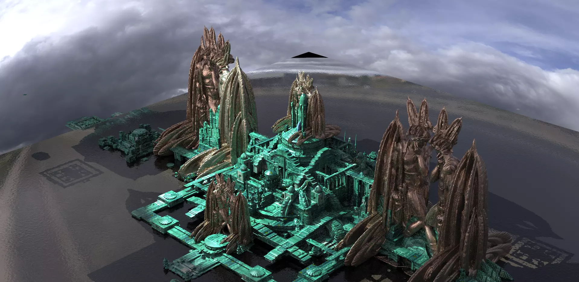 Celtic Gods Queen Temples base 3D model_0