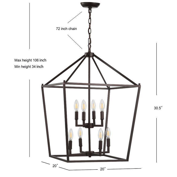 Joree Light Lantern Chandelier - 3 Colour 3D model_3