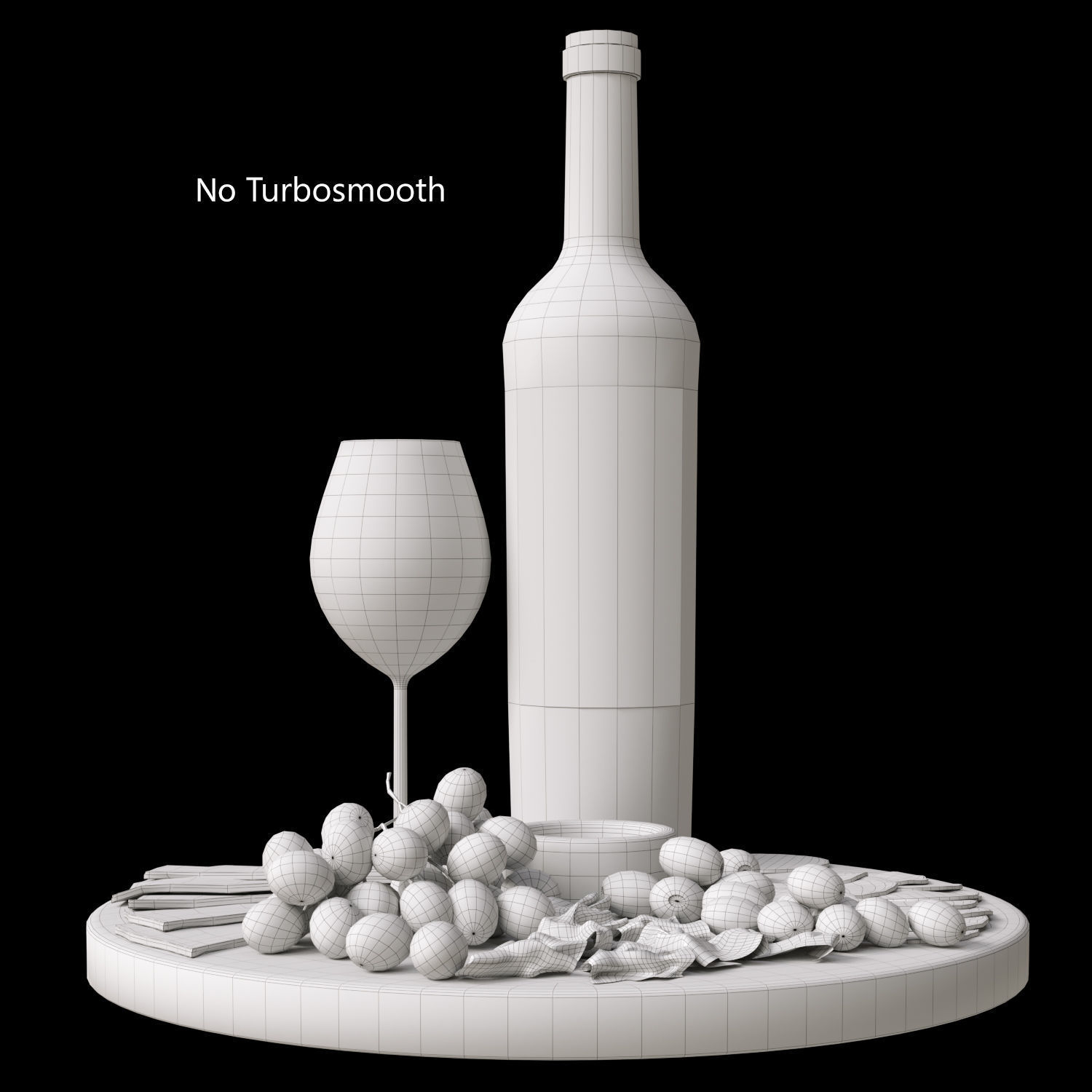 Wine set 3D model_5