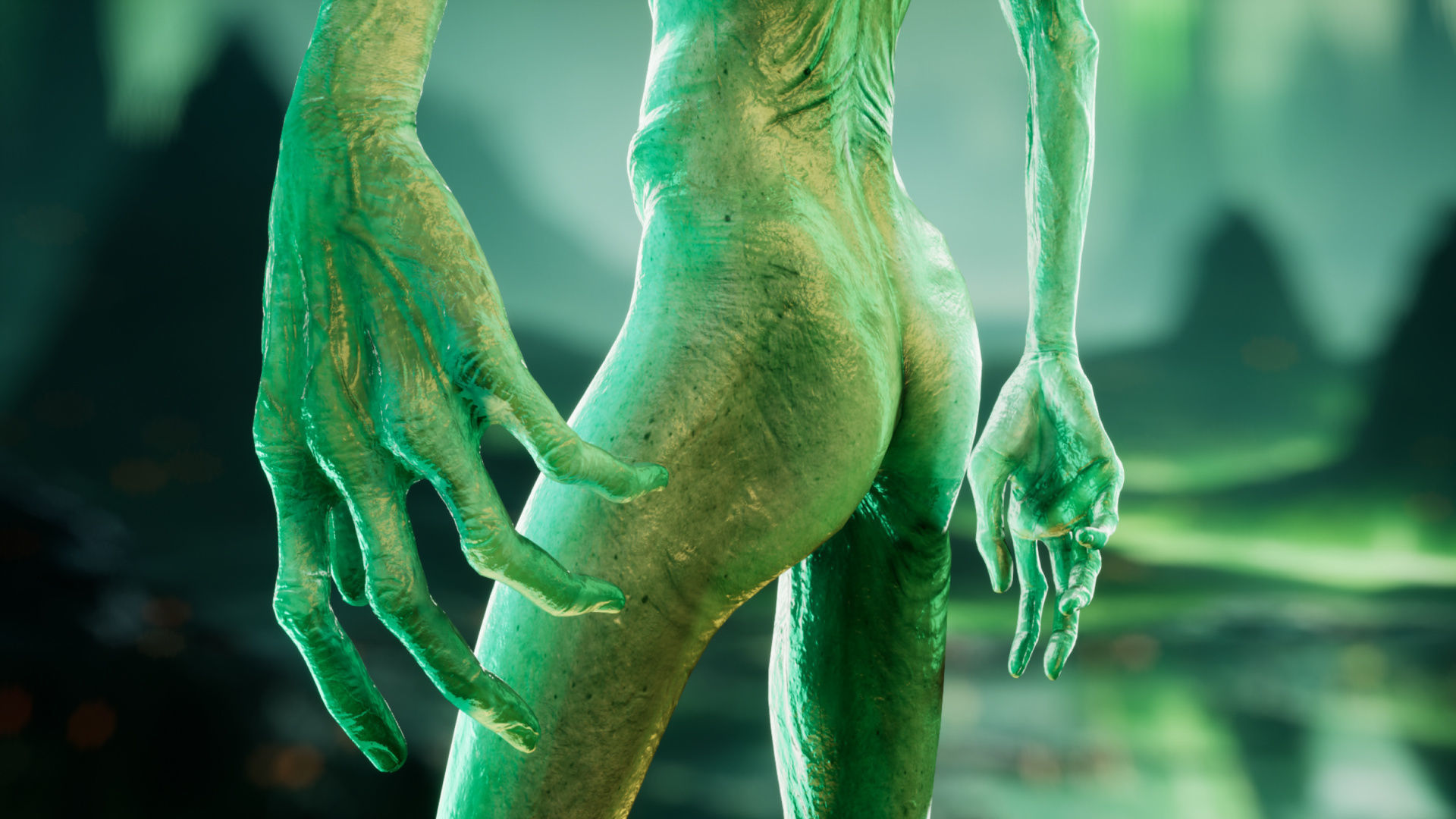 Alien - Grey - Unreal Engine Low-poly 3D model_23