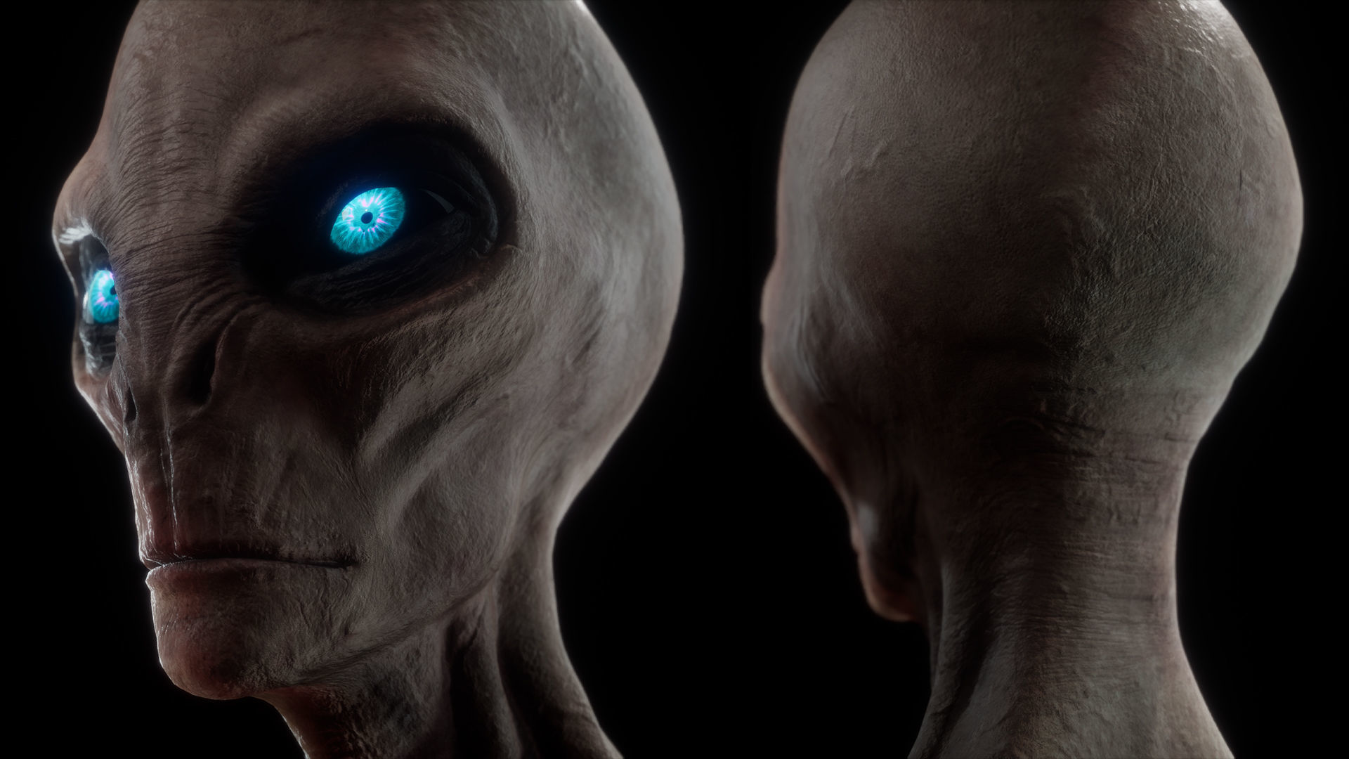 Alien - Grey - Unreal Engine Low-poly 3D model_18