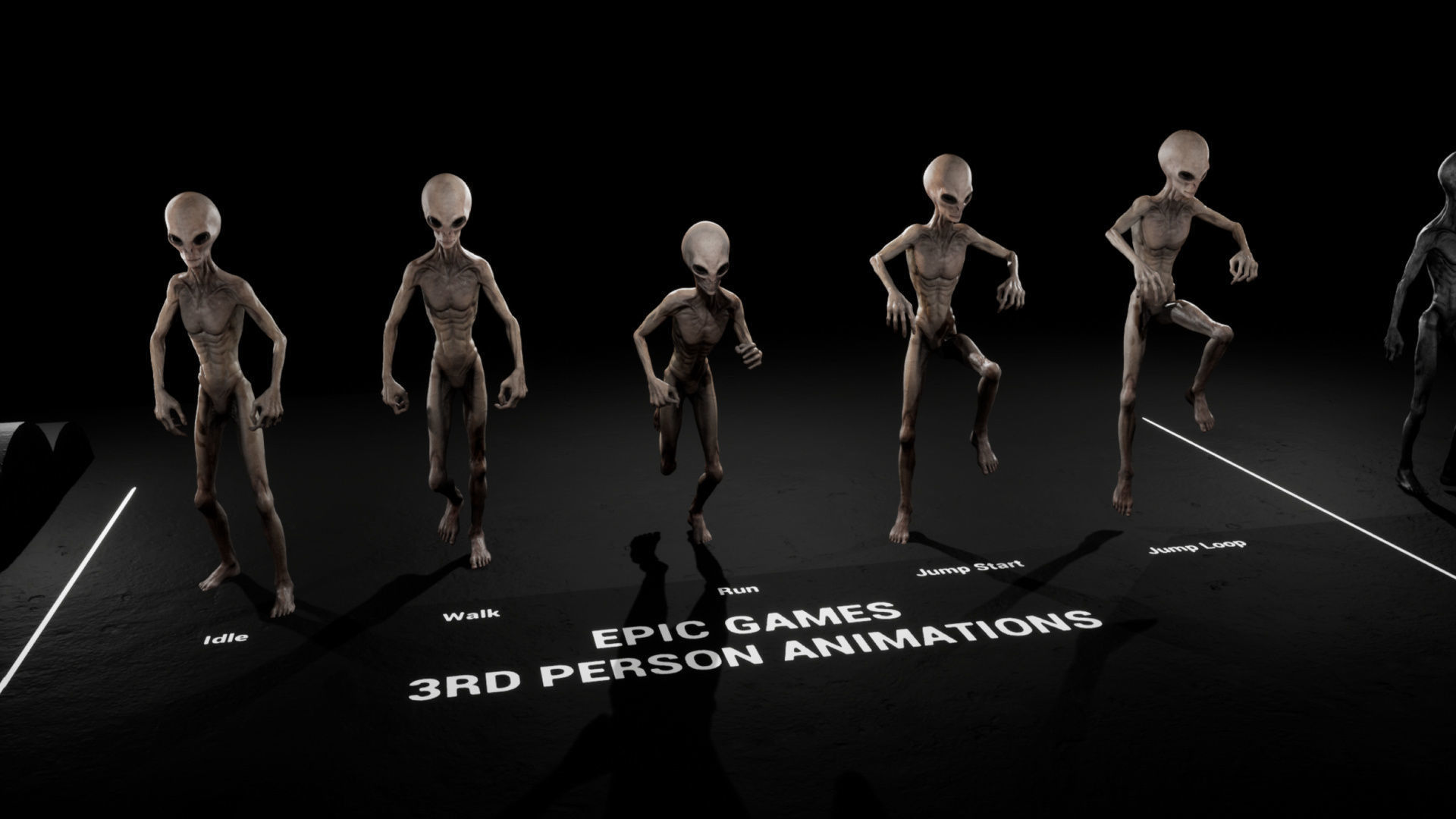Alien - Grey - Unreal Engine Low-poly 3D model_27