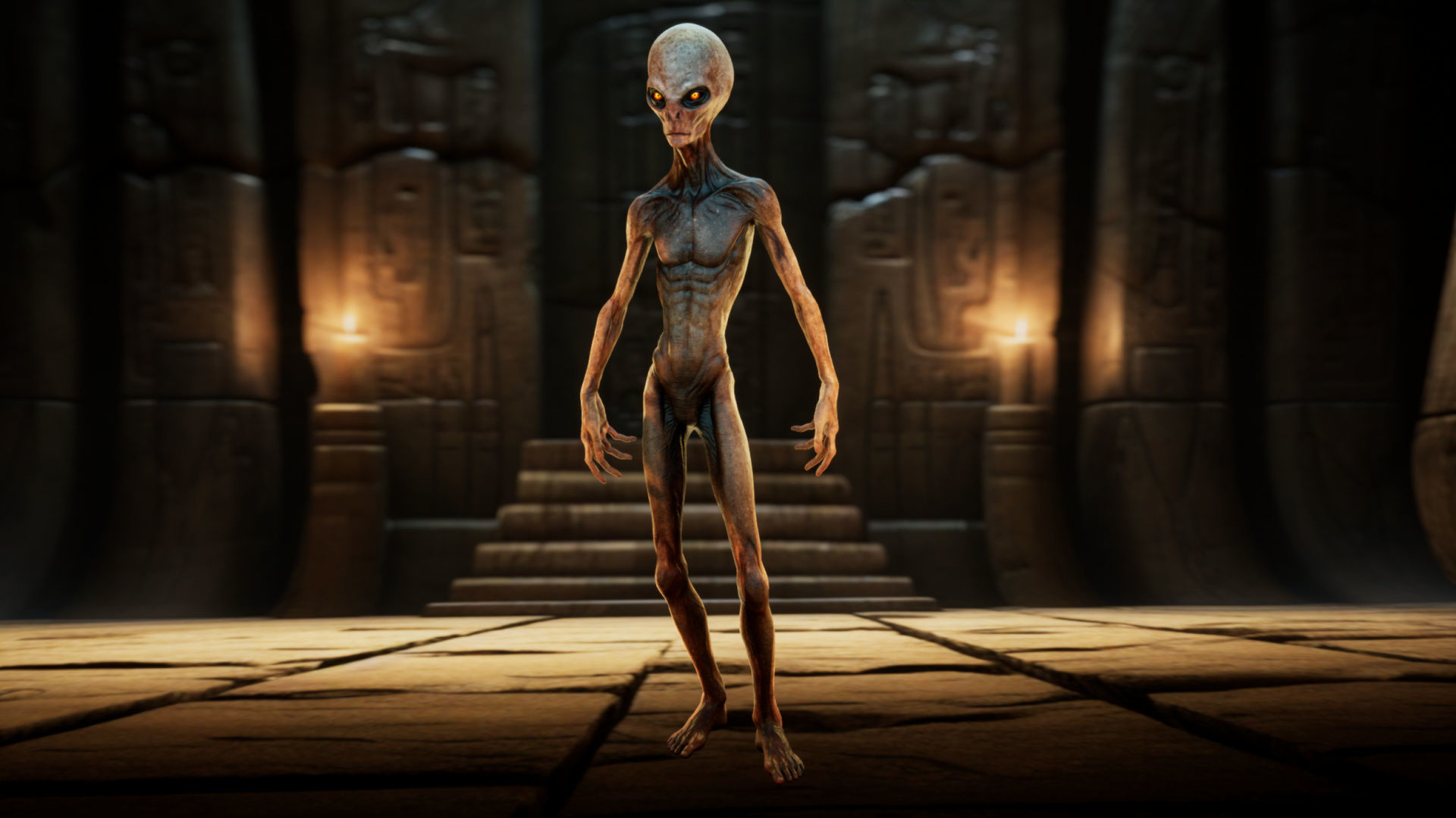 Alien - Grey - Unreal Engine Low-poly 3D model_24
