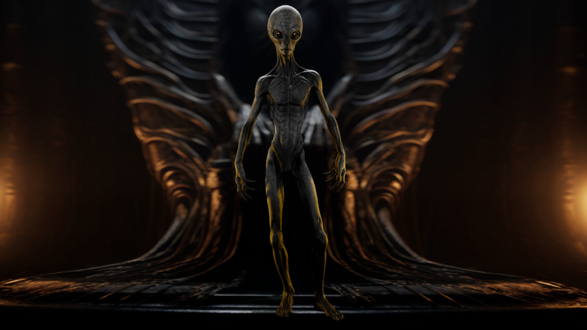 Alien - Grey - Unreal Engine Low-poly 3D model_25