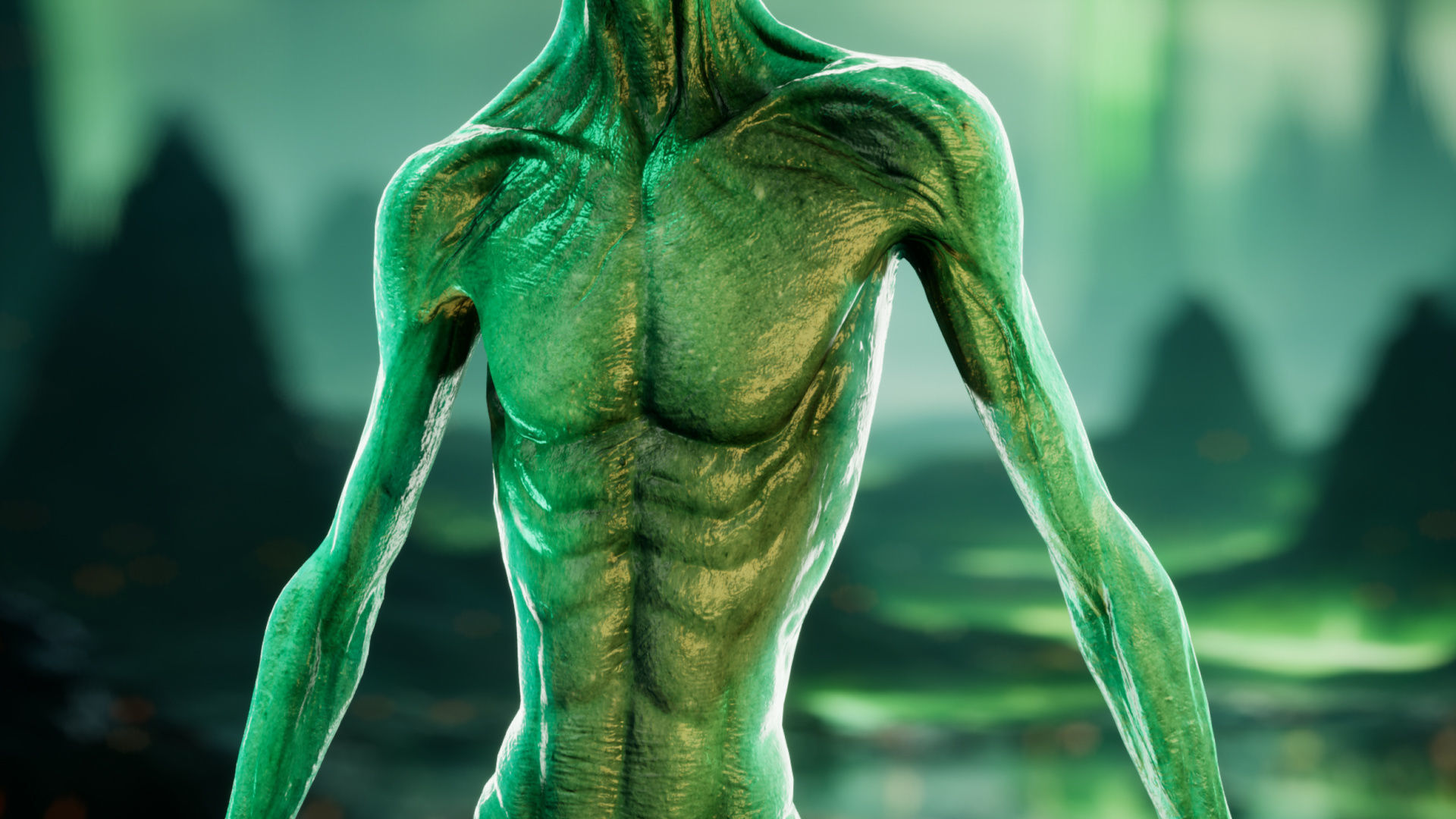 Alien - Grey - Unreal Engine Low-poly 3D model_21