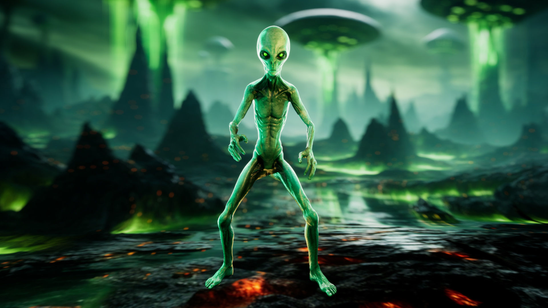 Alien - Grey - Unreal Engine Low-poly 3D model_19