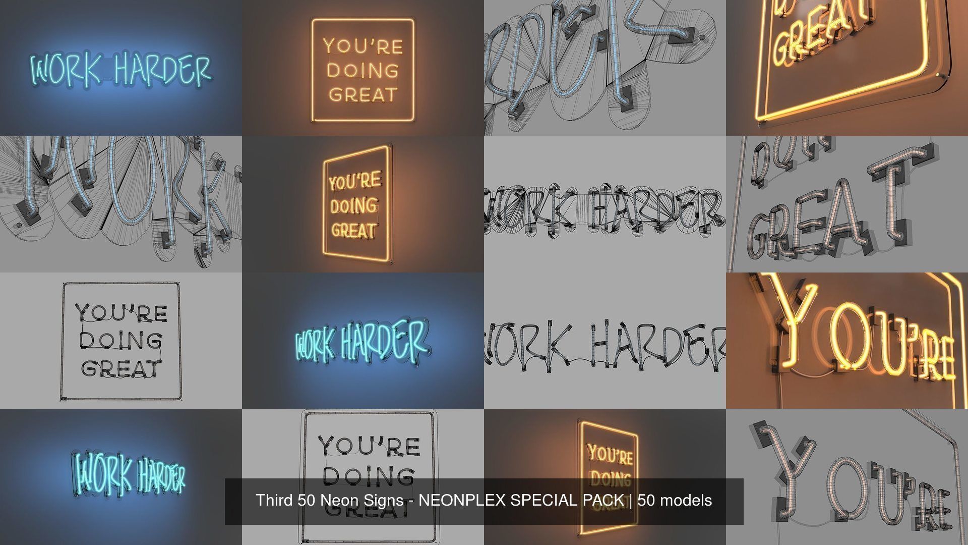 Third 50 Neon Signs - NEONPLEX SPECIAL PACK 3D Model Collection_6