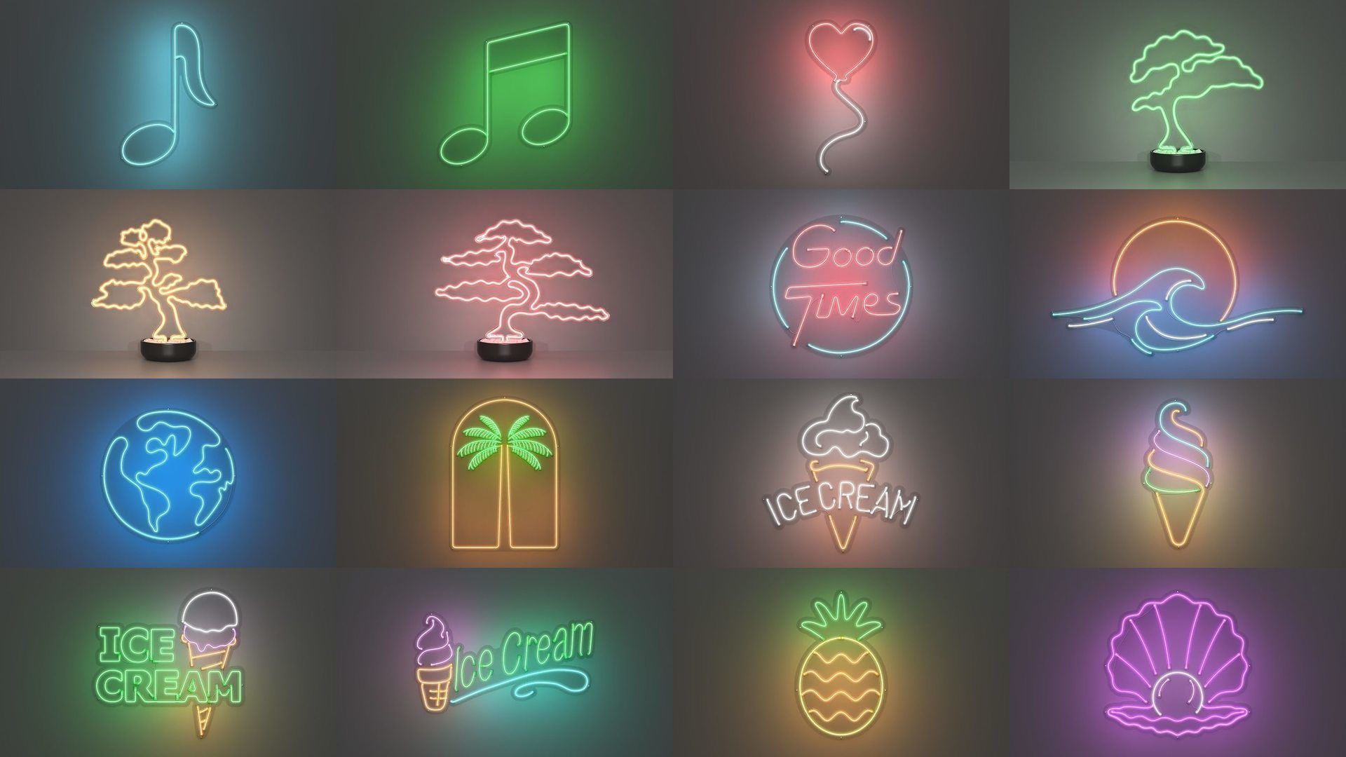 Third 50 Neon Signs - NEONPLEX SPECIAL PACK 3D Model Collection_3