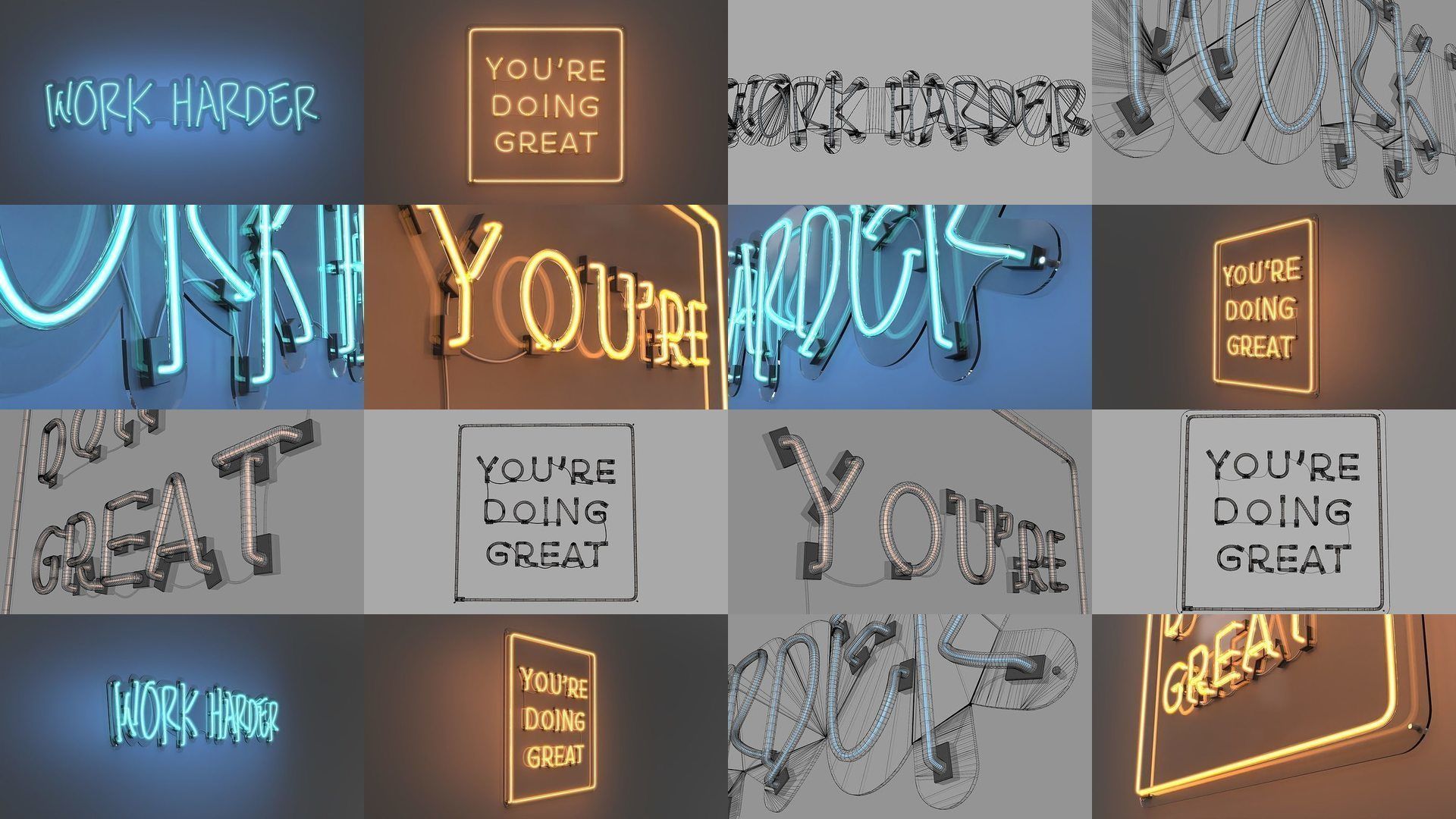 Third 50 Neon Signs - NEONPLEX SPECIAL PACK 3D Model Collection_5