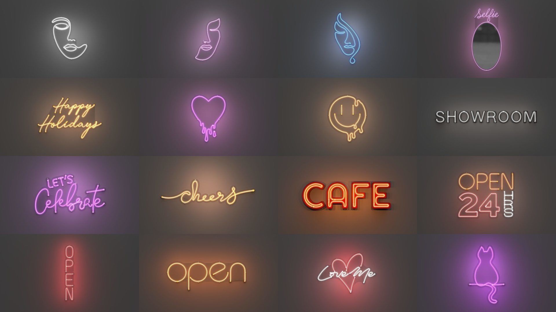 150 Neon Signs - NEONPLEX MEGA PACK 3D Model Collection_7