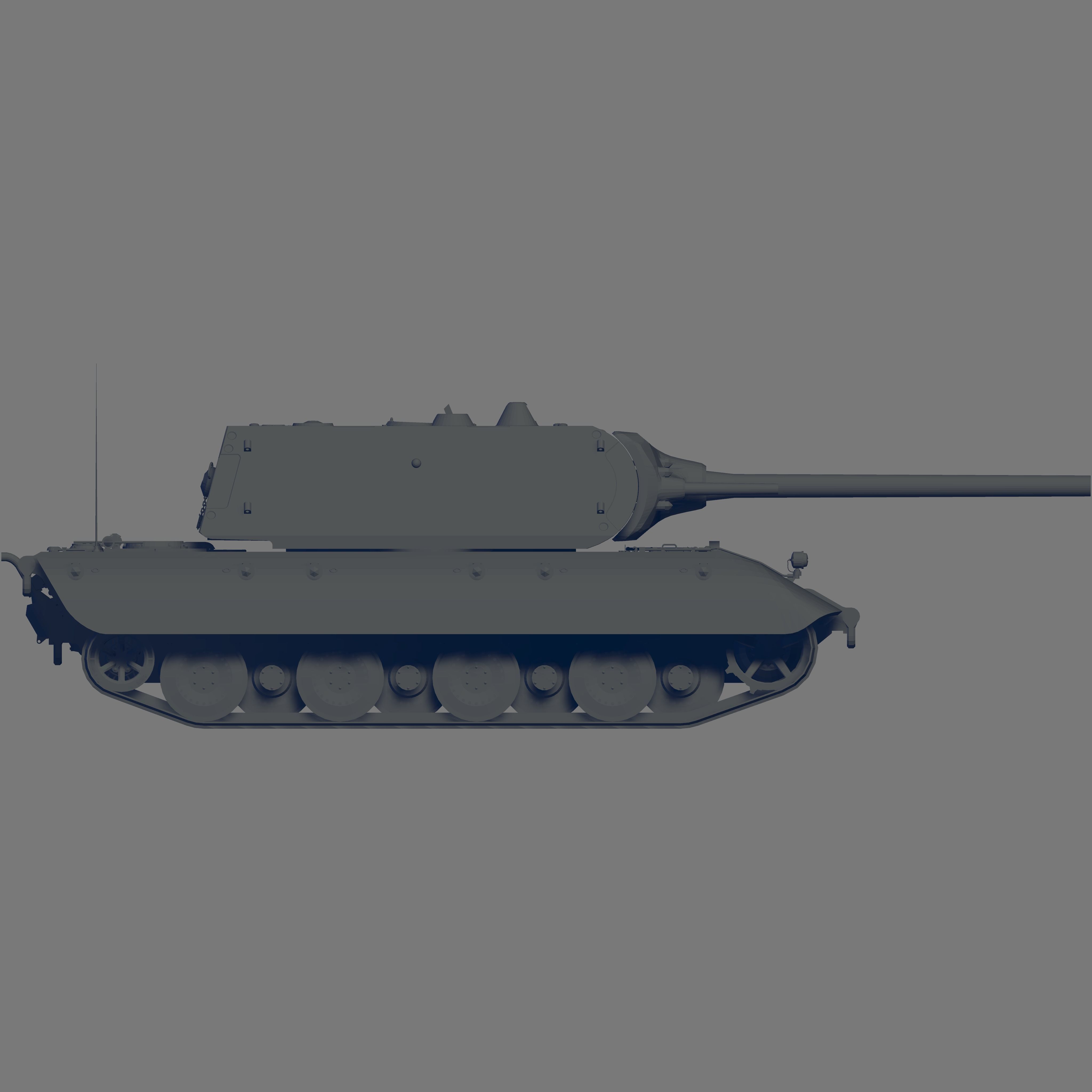 E 100 Tank 3D model_3