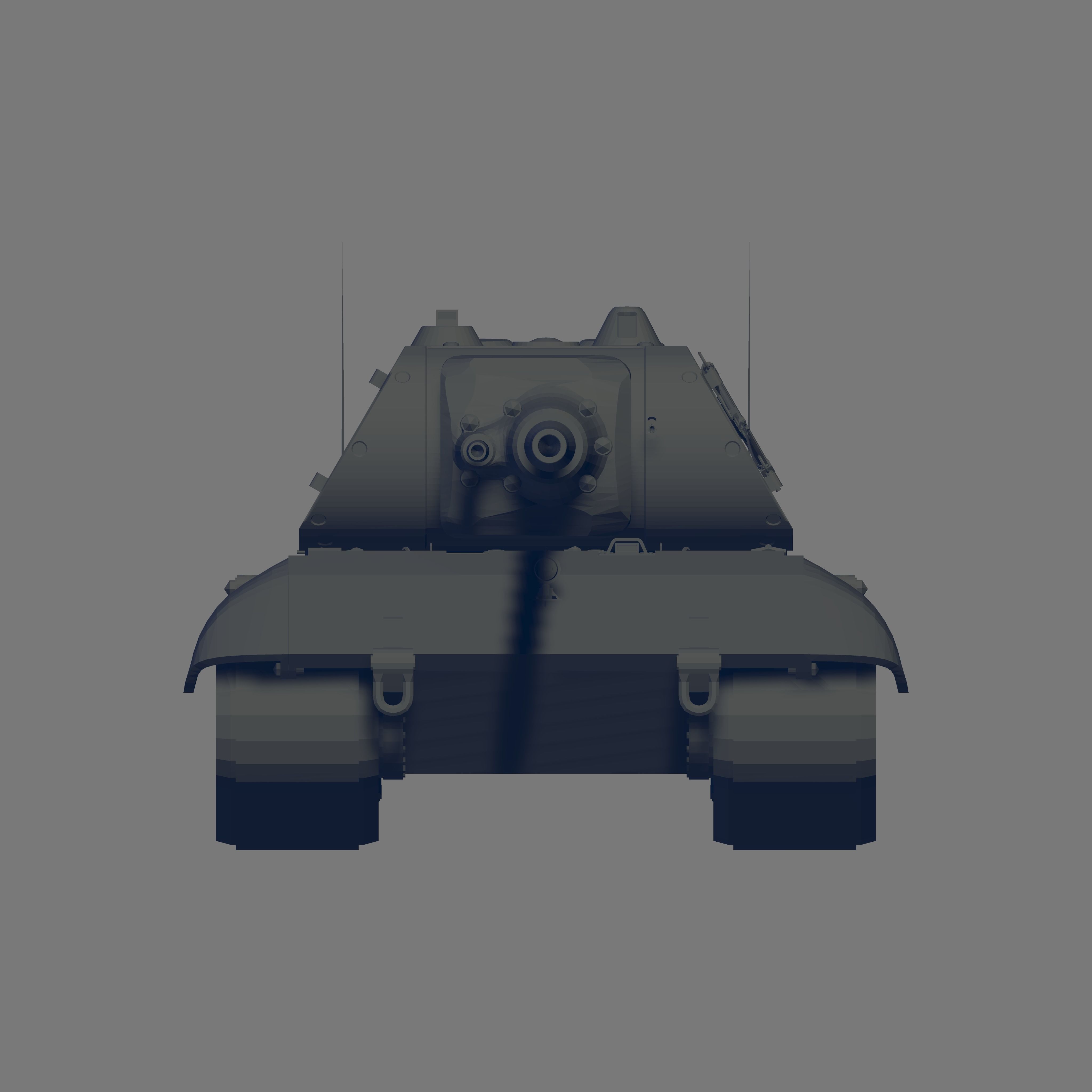 E 100 Tank 3D model_2