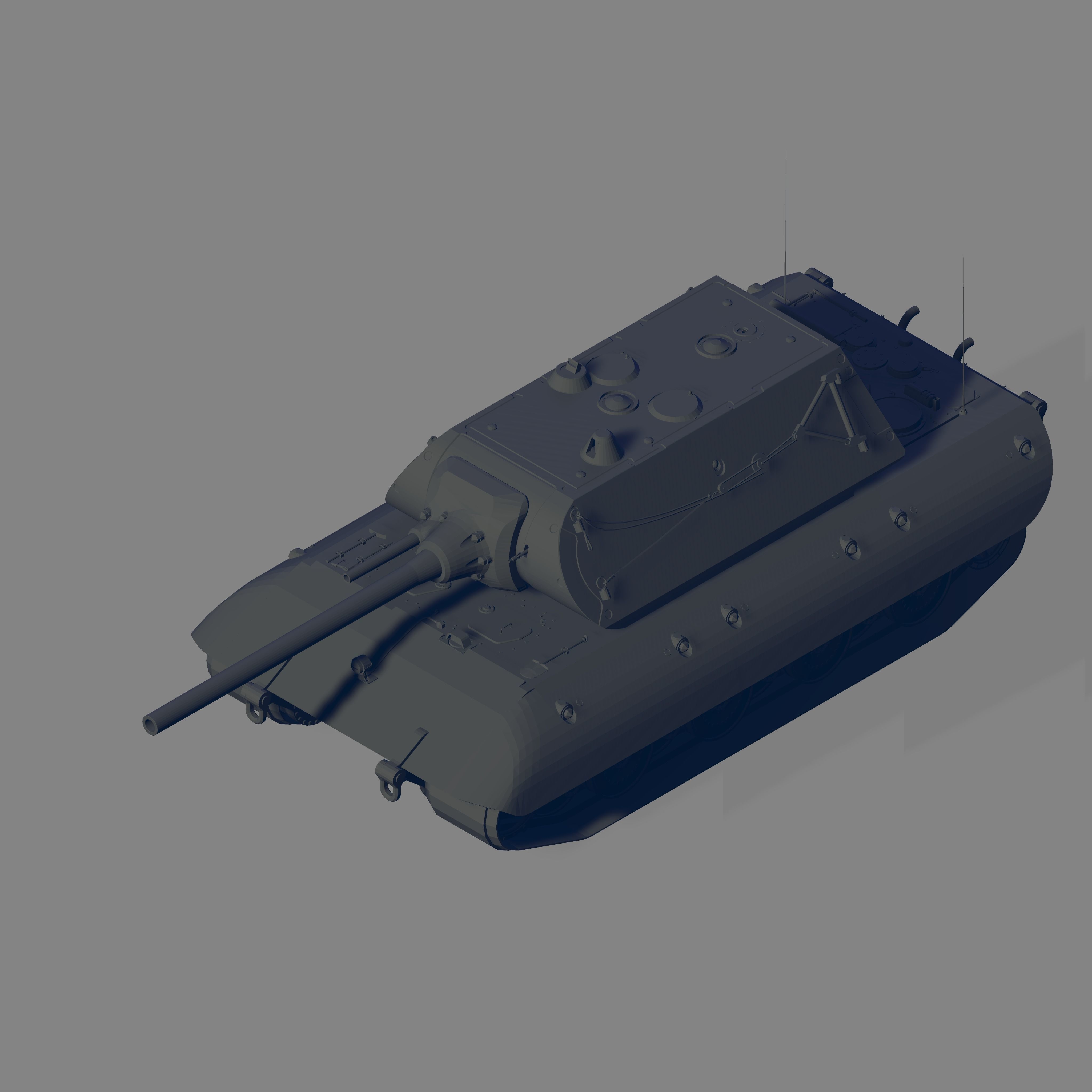 E 100 Tank 3D model_1