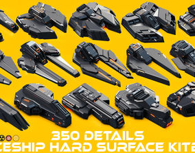 Spaceship kitbash 3D Models | CGTrader