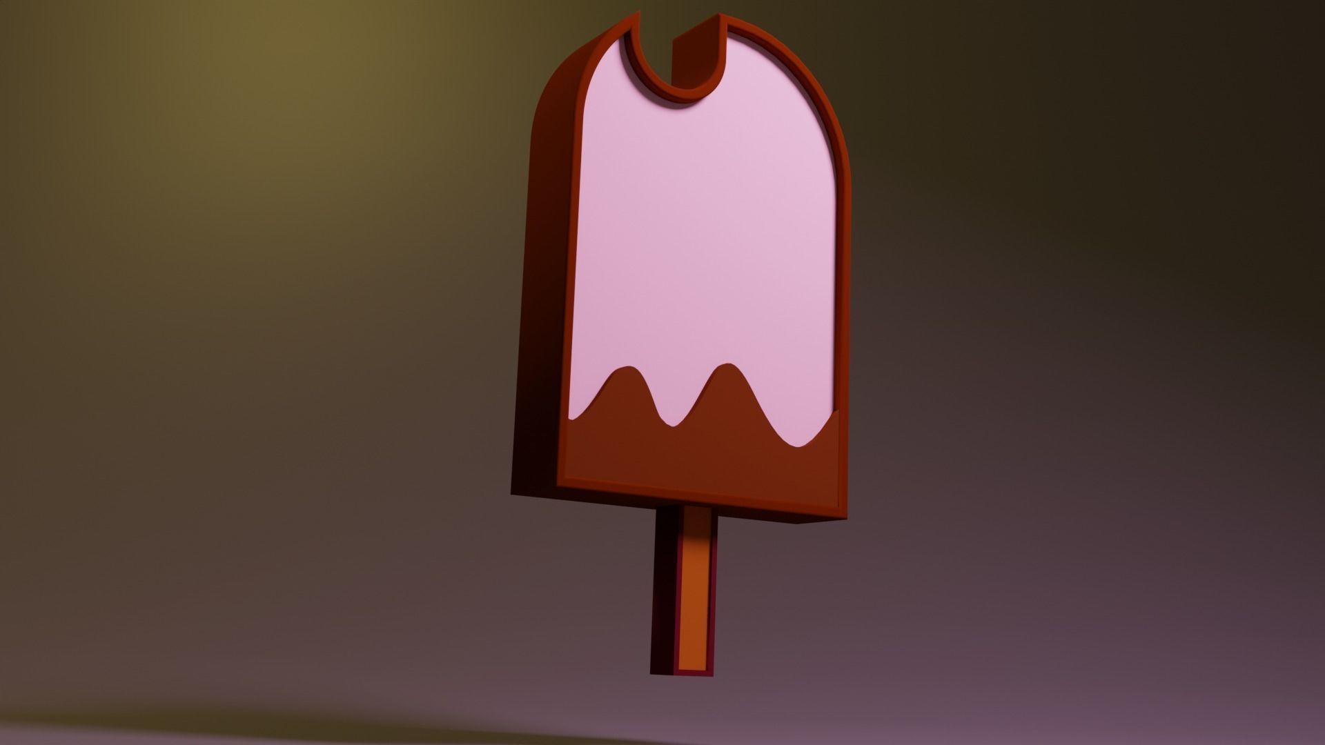 Ice Cream Low-poly 3D model_1