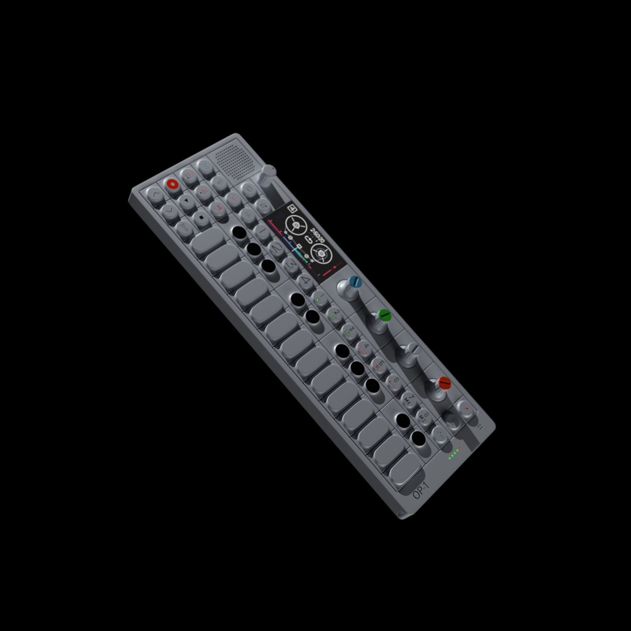 Teenage Engineering OP-1 Portable Synthesizer White  3D model_2