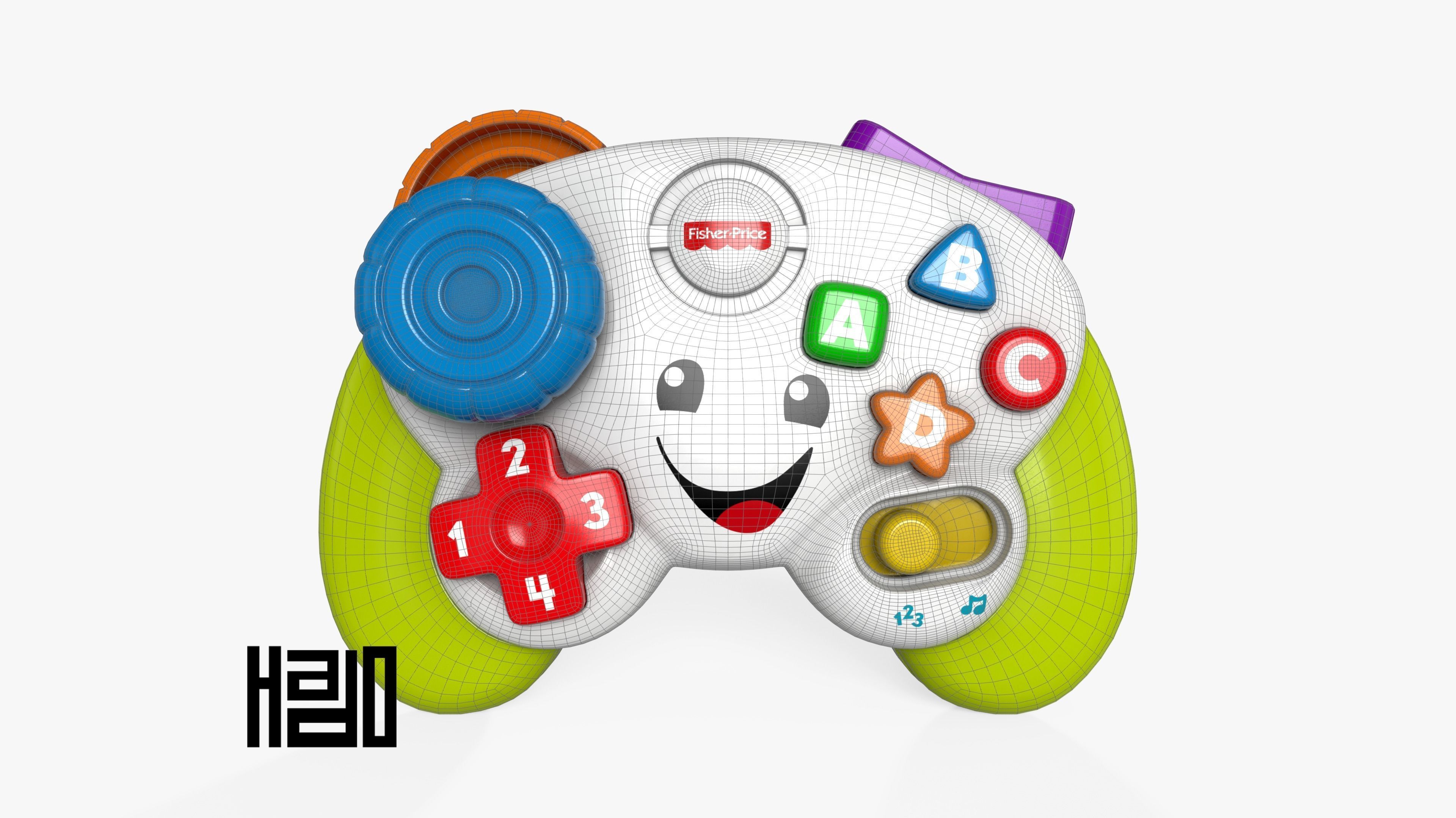 Fisher price Game and Learn Controller Low-poly 3D model_3