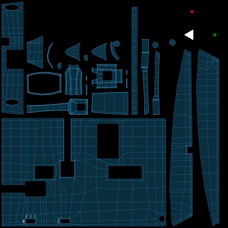 Realistic 3d model of Stationary telephone Panasonic KX-T605 3D model_20