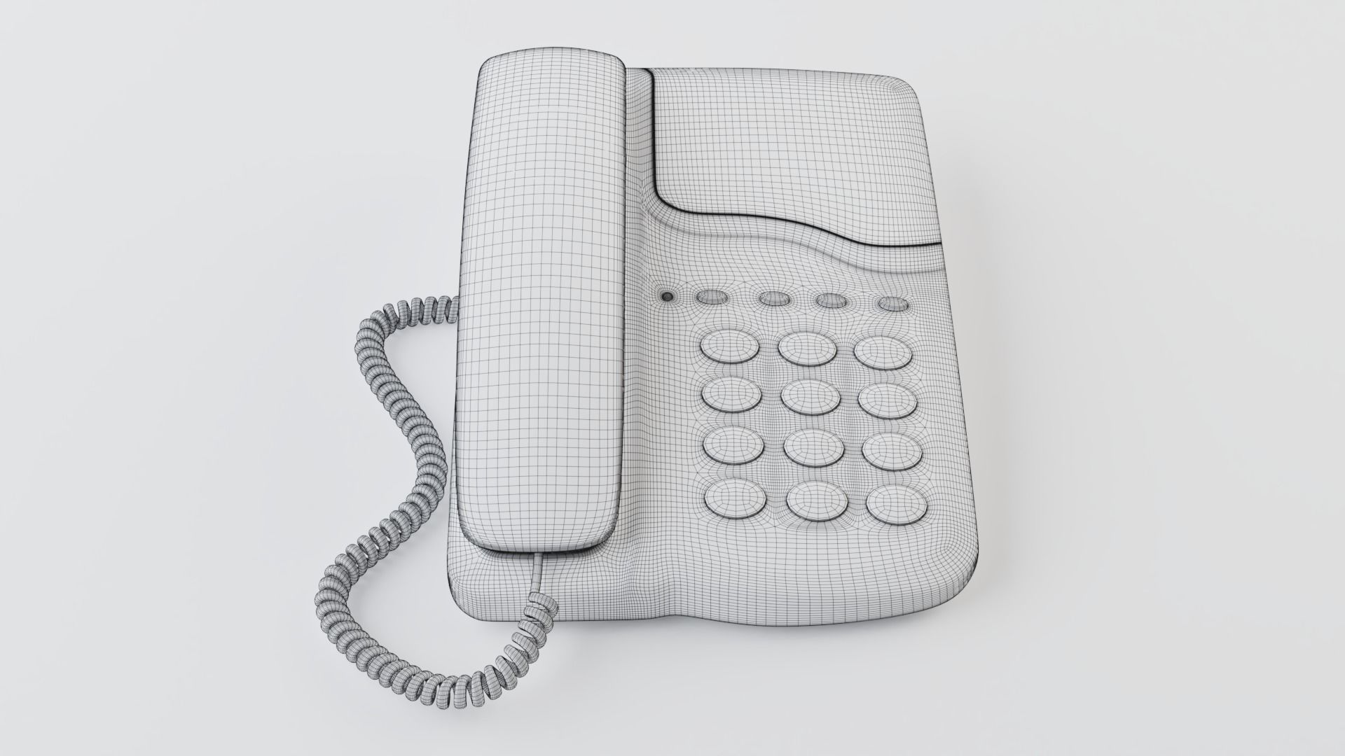 Realistic 3d model of Stationary telephone Panasonic KX-T605 3D model_16
