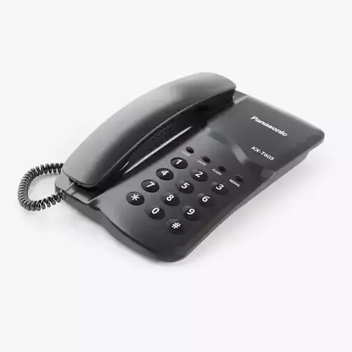 Realistic 3d model of Stationary telephone Panasonic KX-T605
