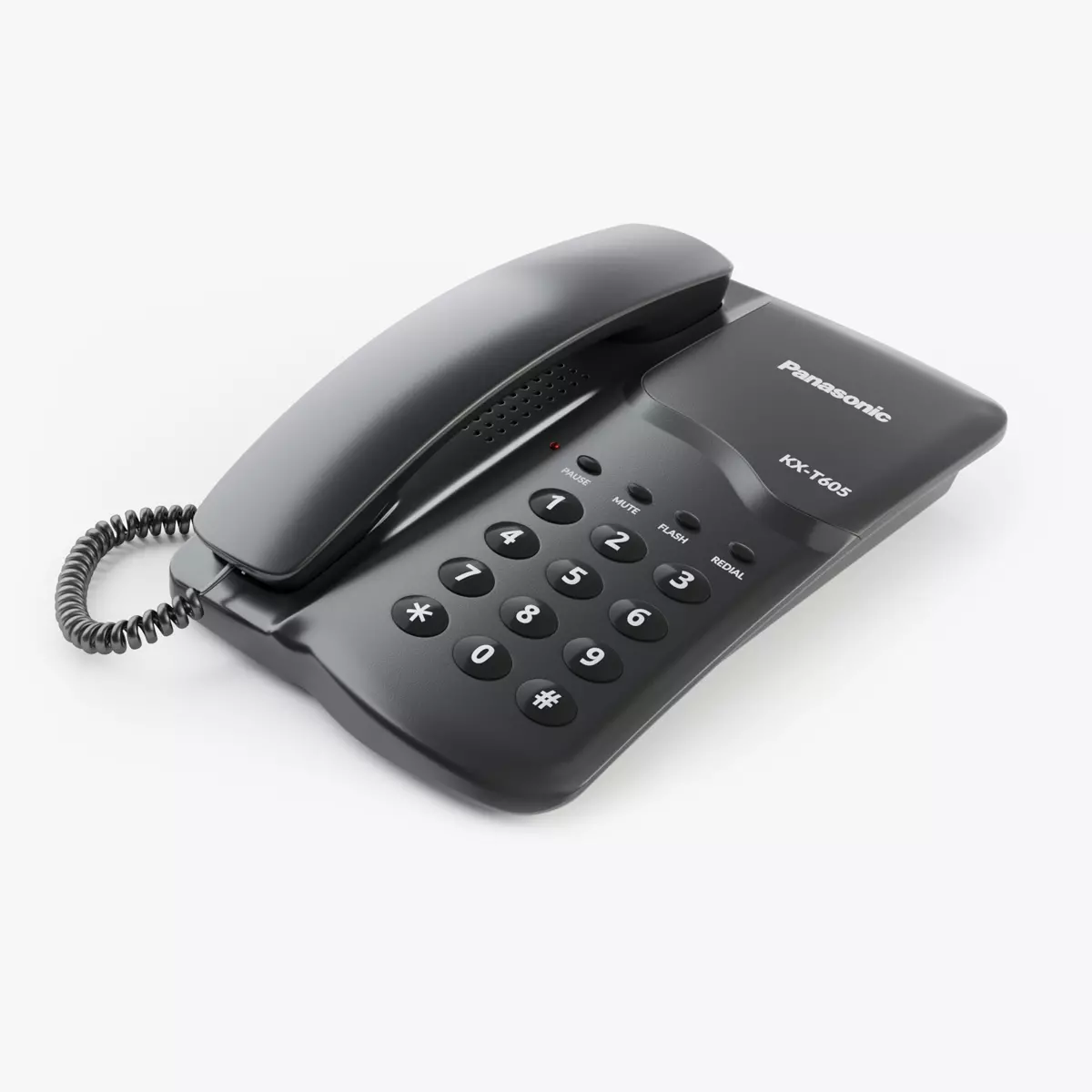 Realistic 3d model of Stationary telephone Panasonic KX-T605 3D model_0