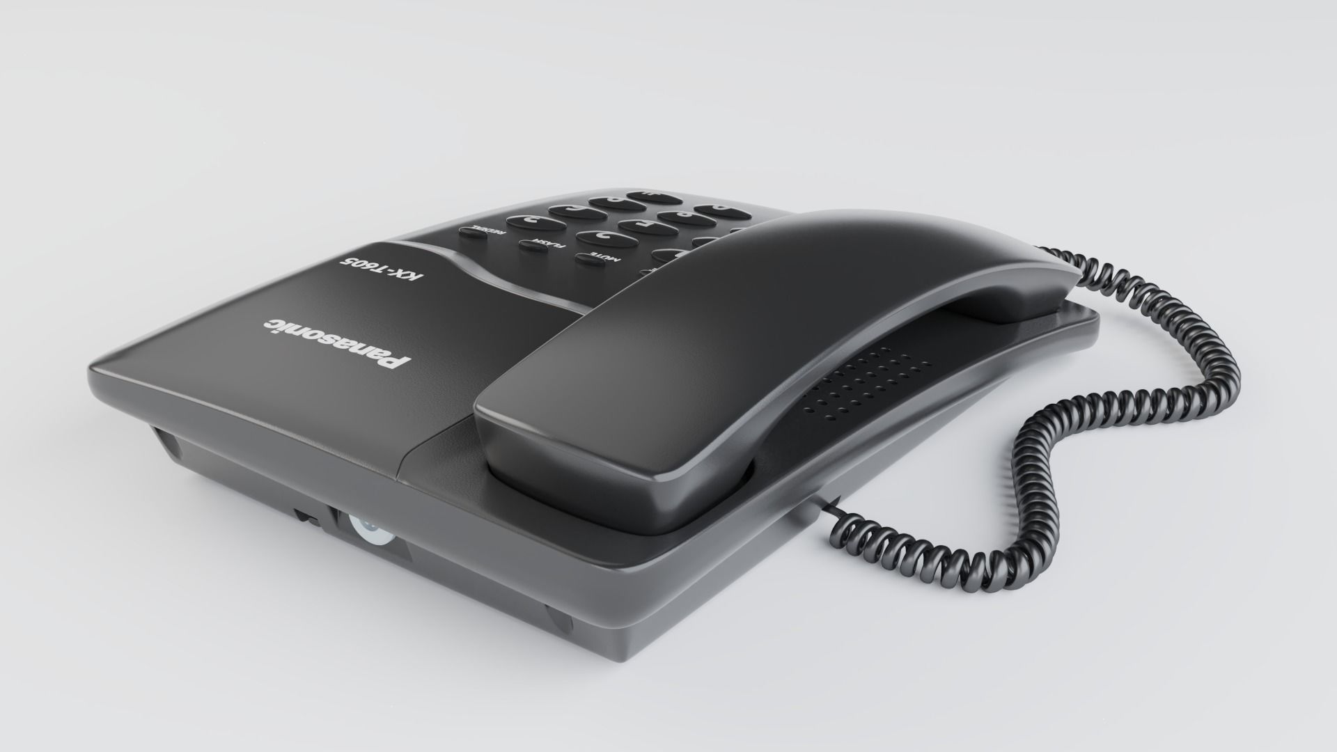 Realistic 3d model of Stationary telephone Panasonic KX-T605 3D model_17