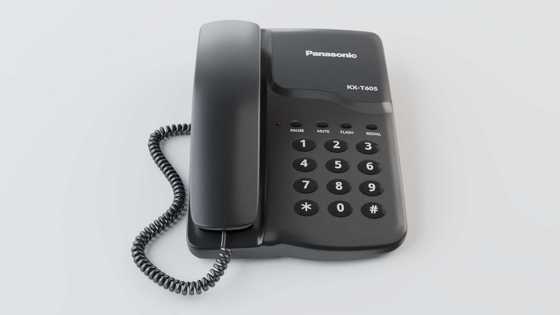 Realistic 3d model of Stationary telephone Panasonic KX-T605 3D model_14