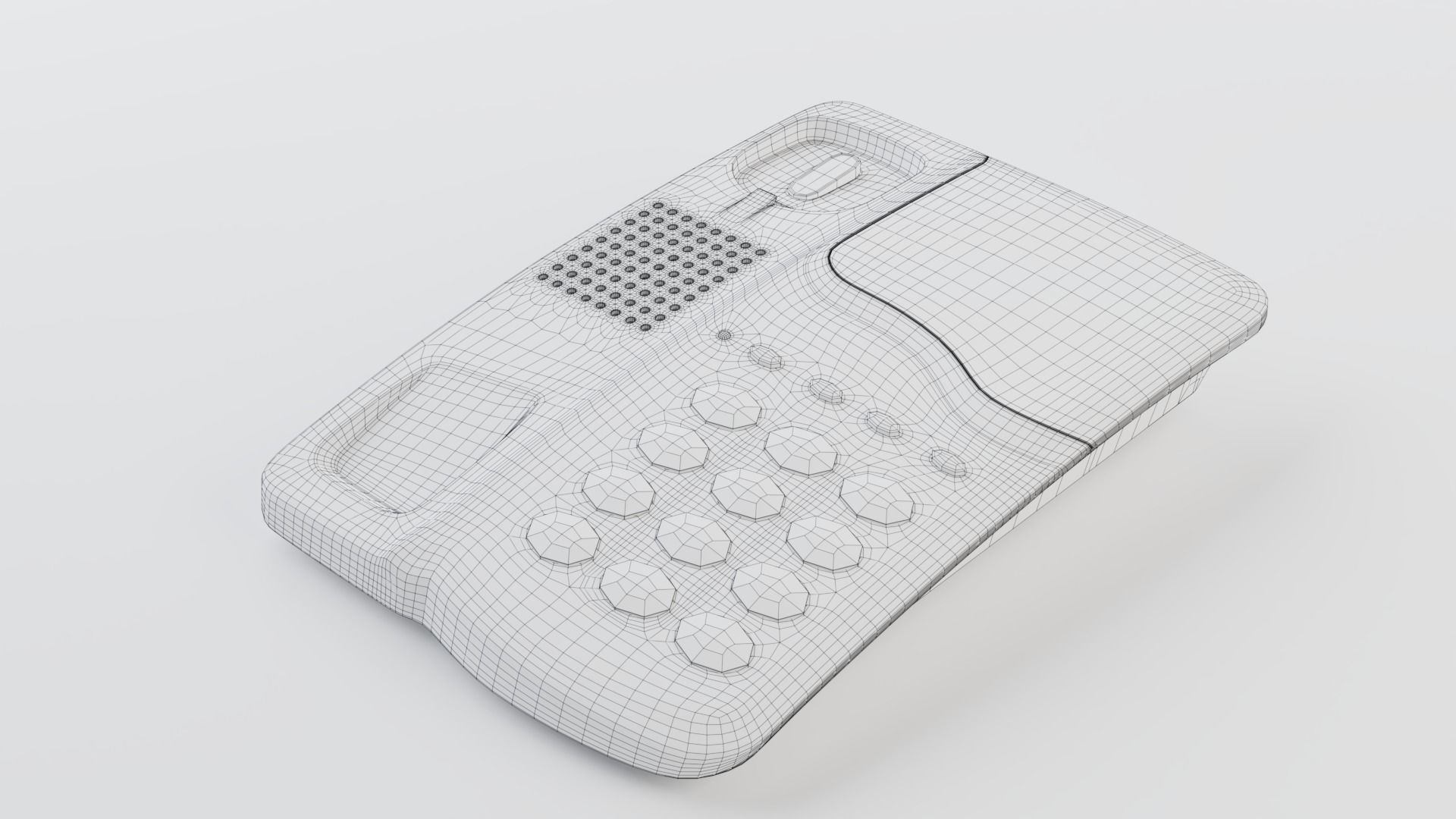 Realistic 3d model of Stationary telephone Panasonic KX-T605 3D model_6