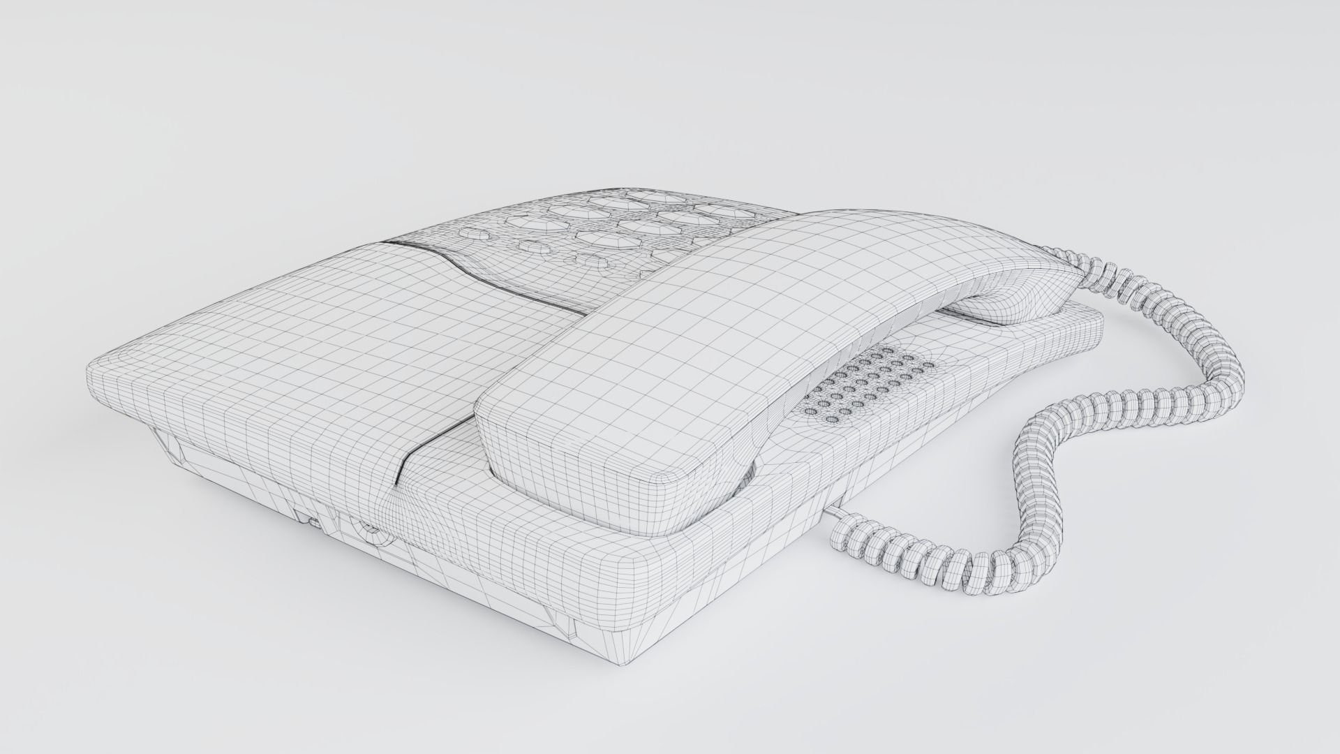 Realistic 3d model of Stationary telephone Panasonic KX-T605 3D model_18