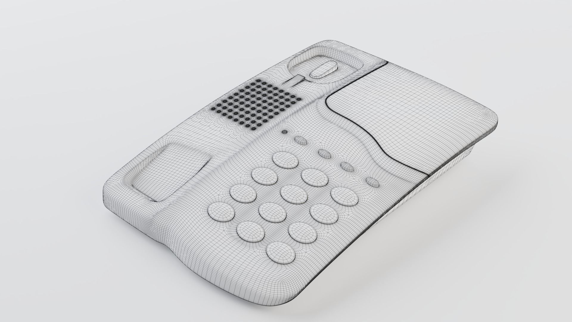 Realistic 3d model of Stationary telephone Panasonic KX-T605 3D model_7