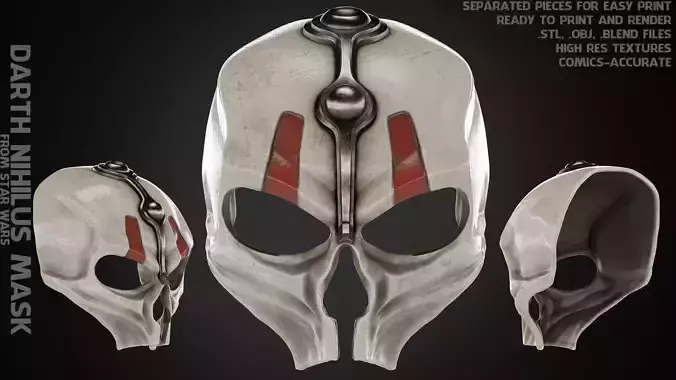 Darth Nihilus Mask for Cosplay 3D print model