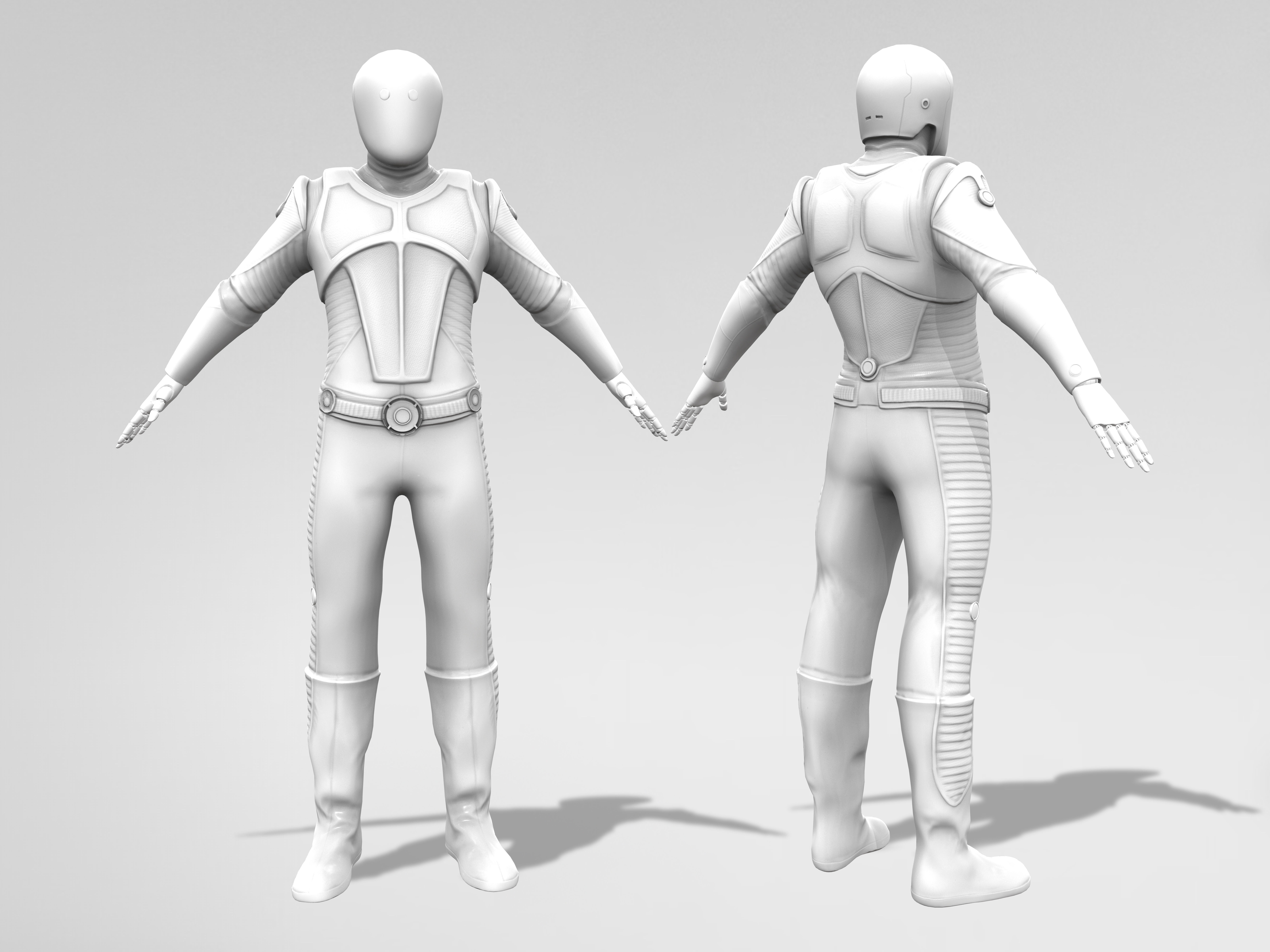 Isaac Android Robot Low-poly 3D model_3