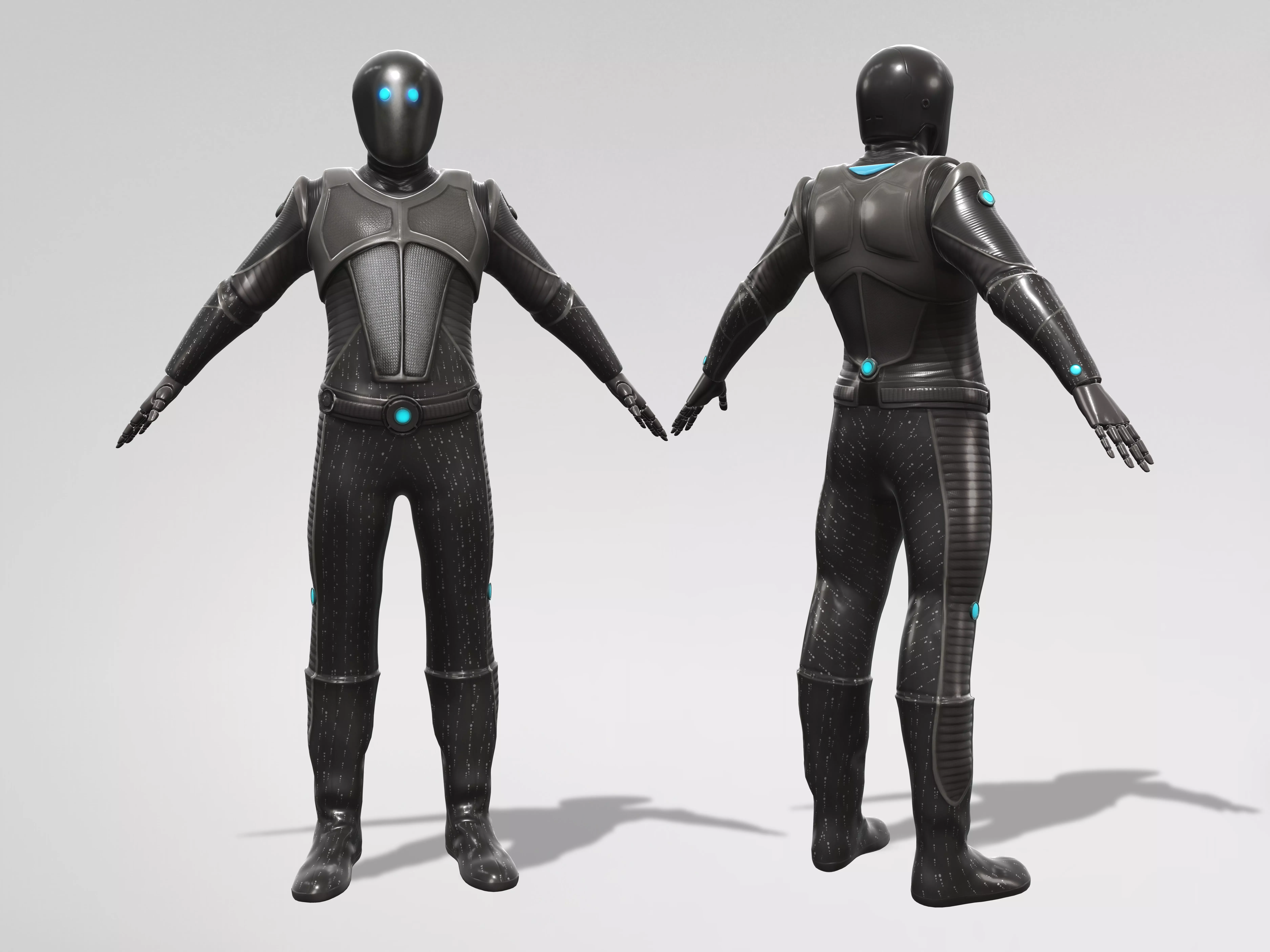 Isaac Android Robot Low-poly 3D model_0