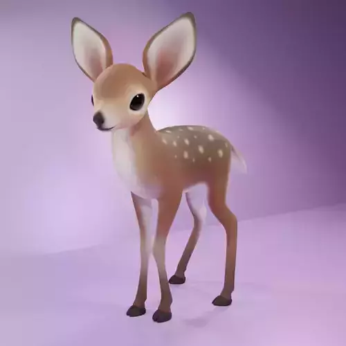 Cute Baby Deer Rigged