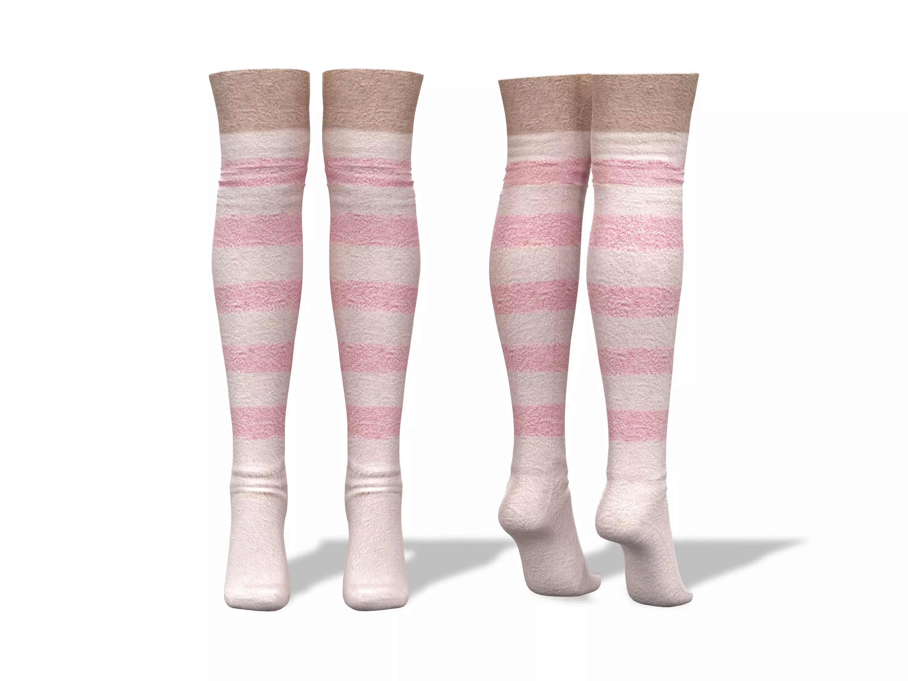 Overknee Socks Tip Toe Low-poly 3D model_0
