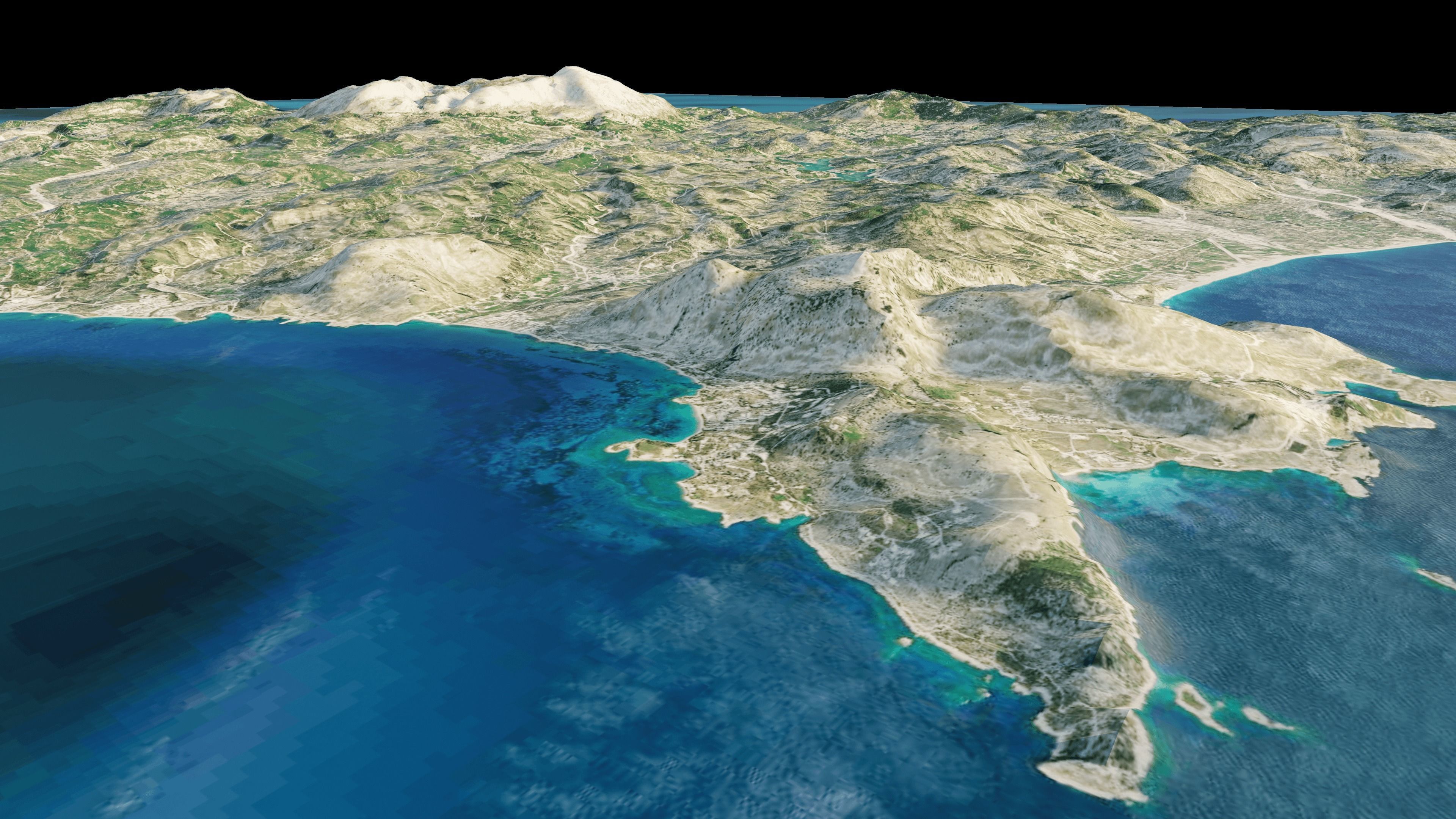 Rhodes Island full 3d model terrain 3D model_2