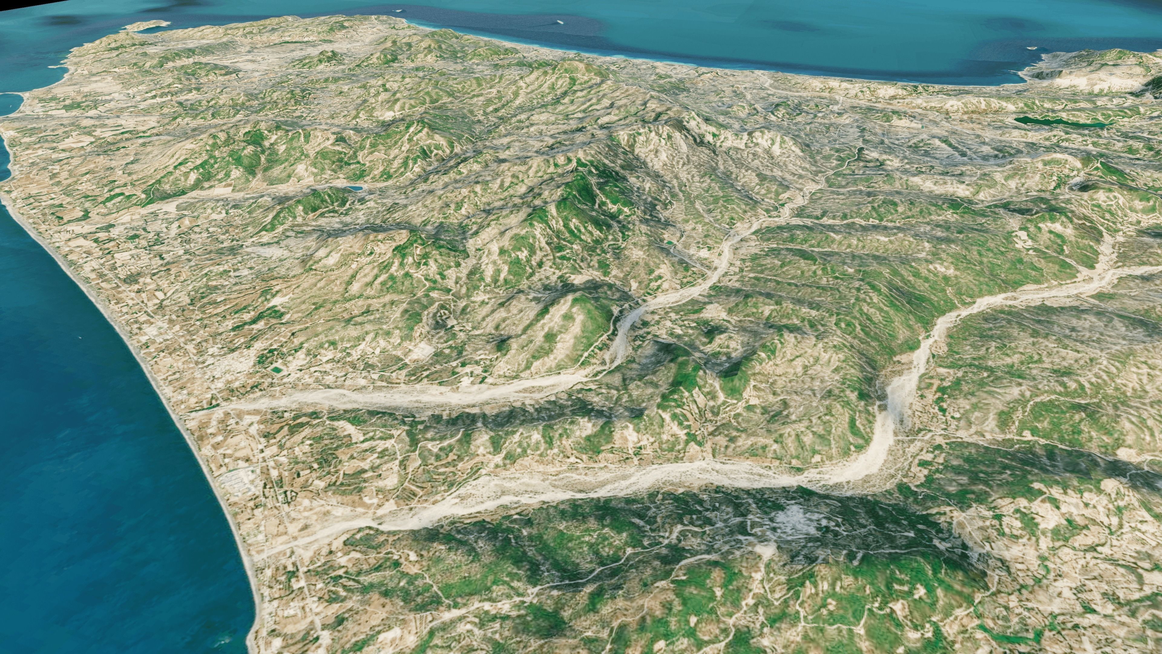 Rhodes Island full 3d model terrain 3D model_11