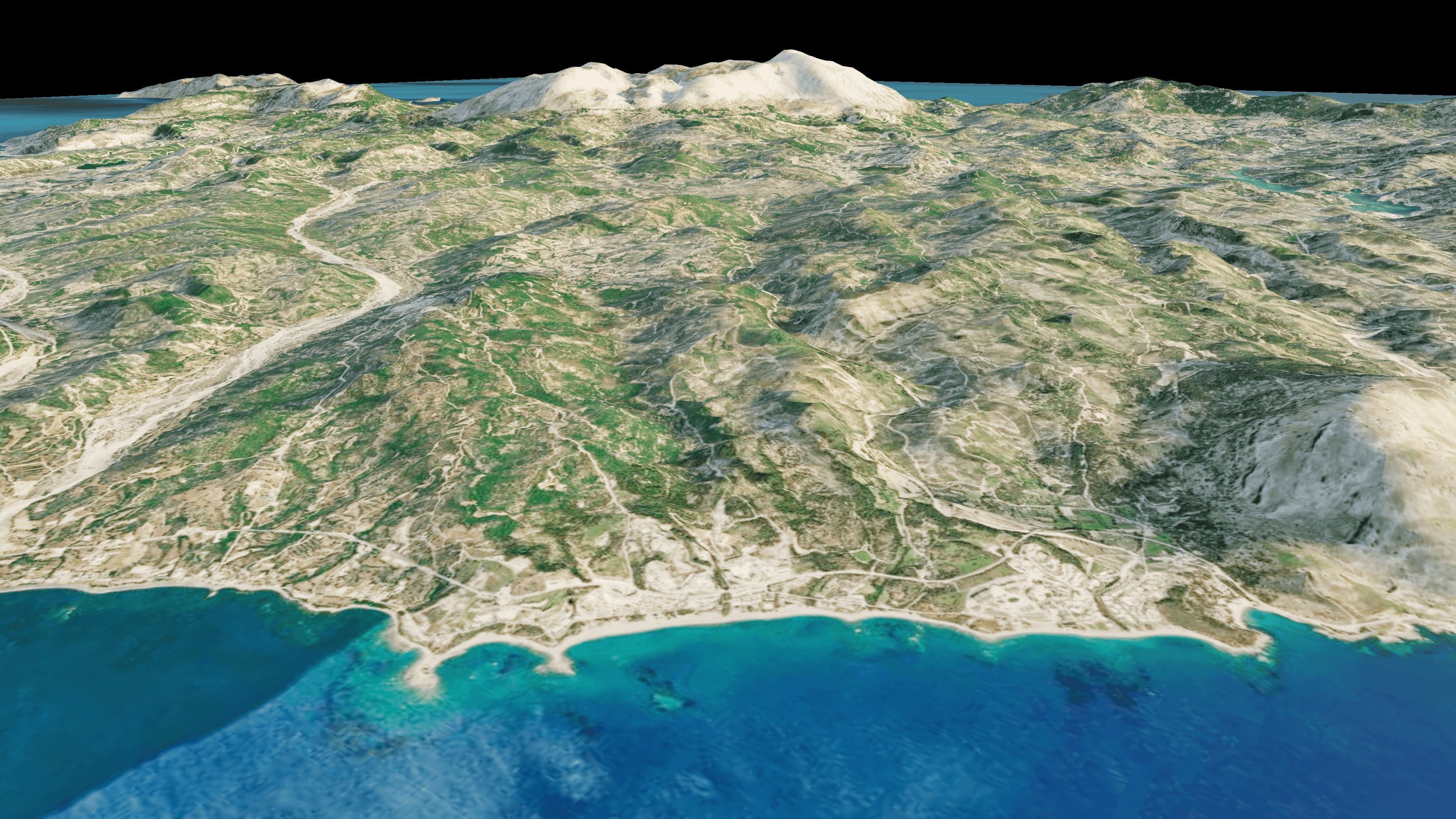 Rhodes Island full 3d model terrain 3D model_3