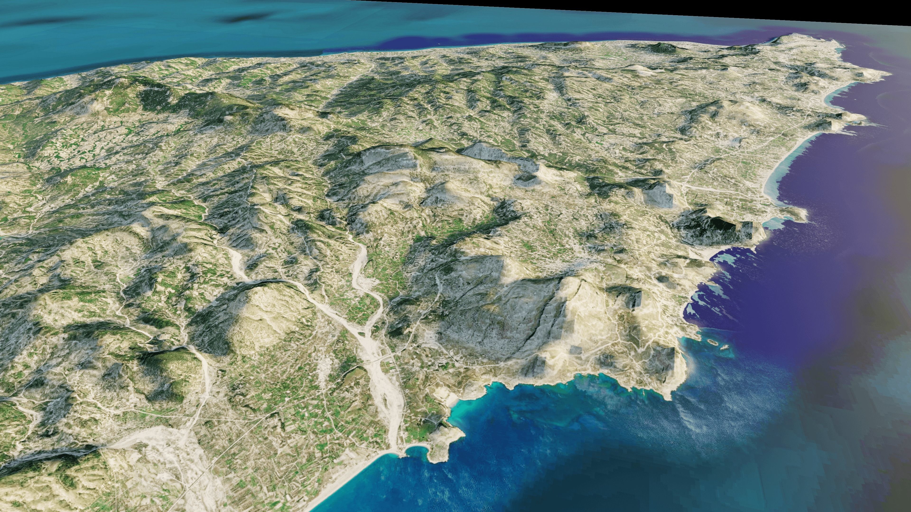 Rhodes Island full 3d model terrain 3D model_12