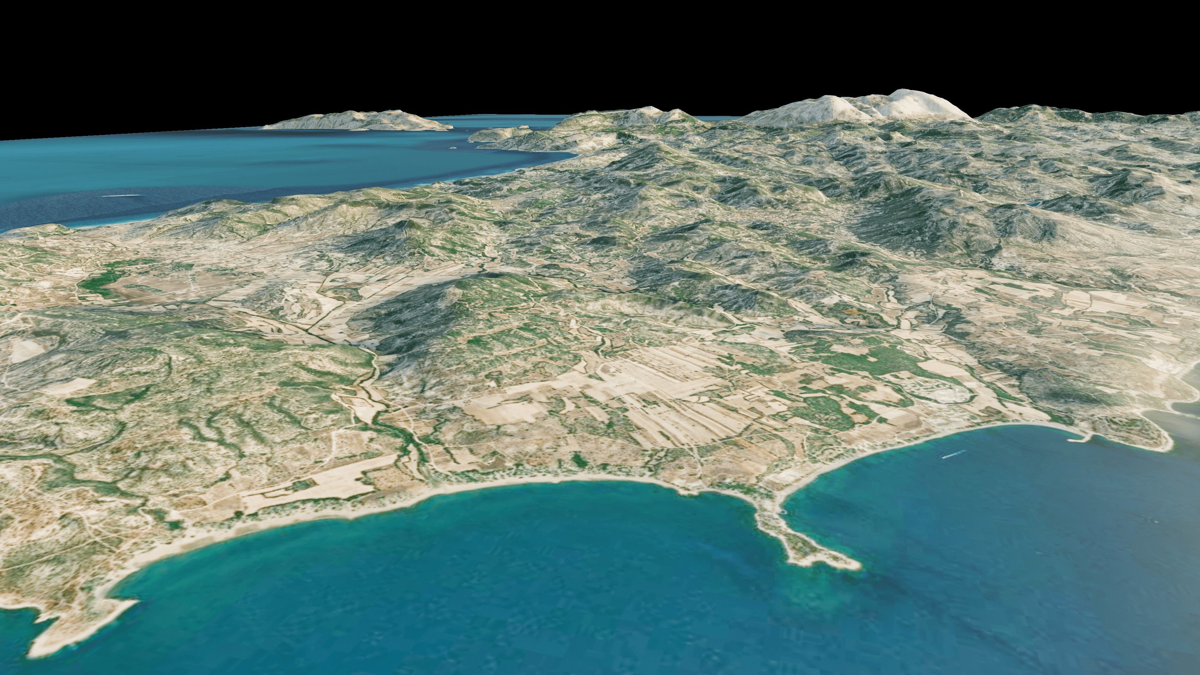 Rhodes Island full 3d model terrain 3D model_5