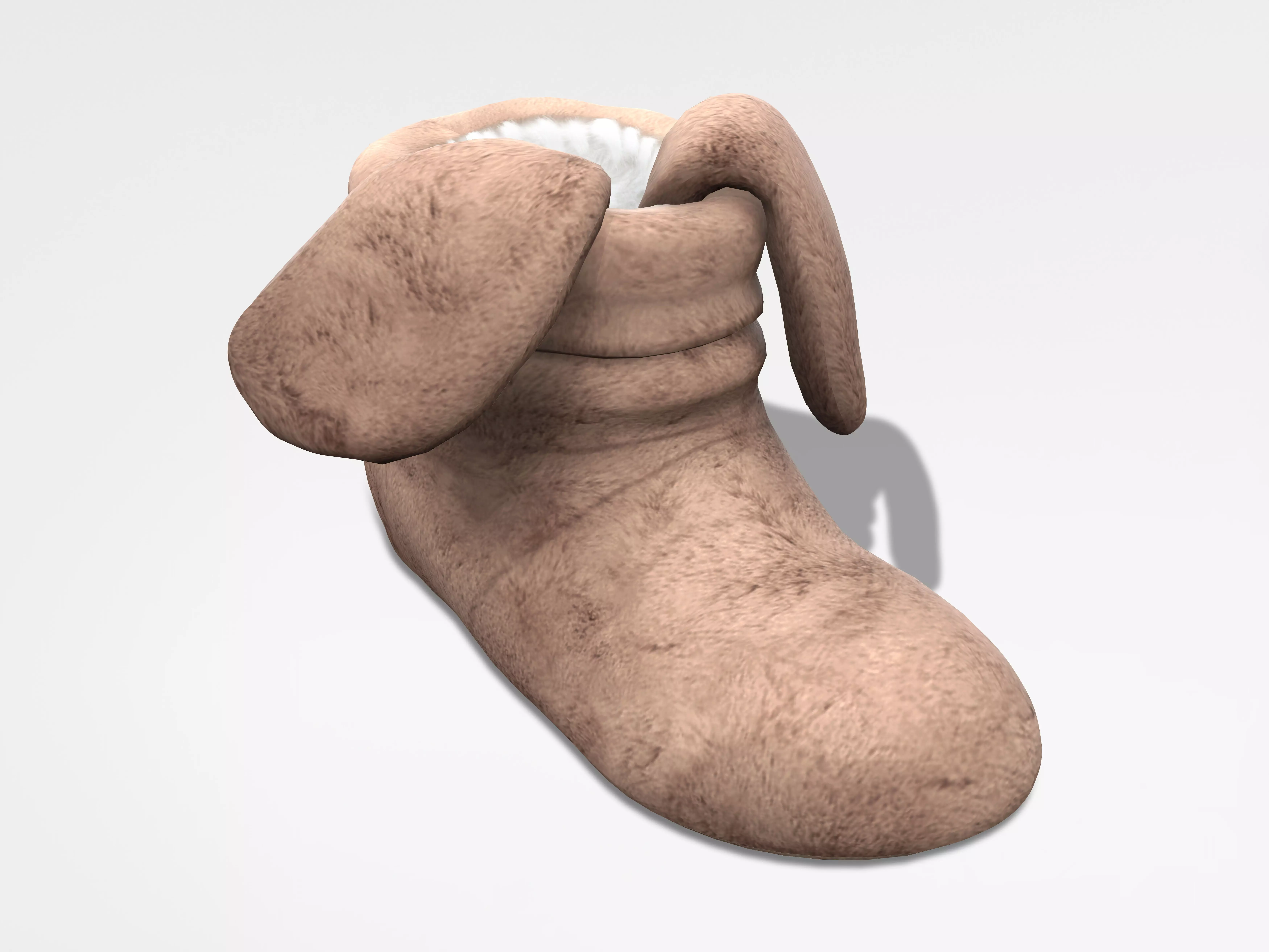 Bunny Ears Slippers Boots Low-poly 3D model