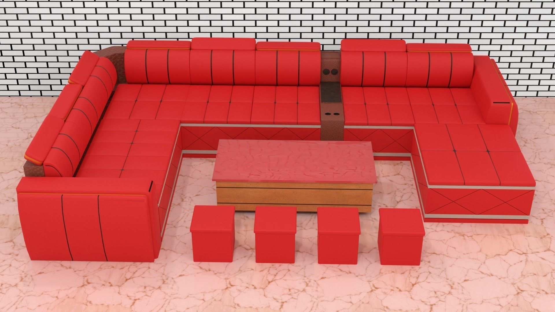 sofa set 006 3D model_19