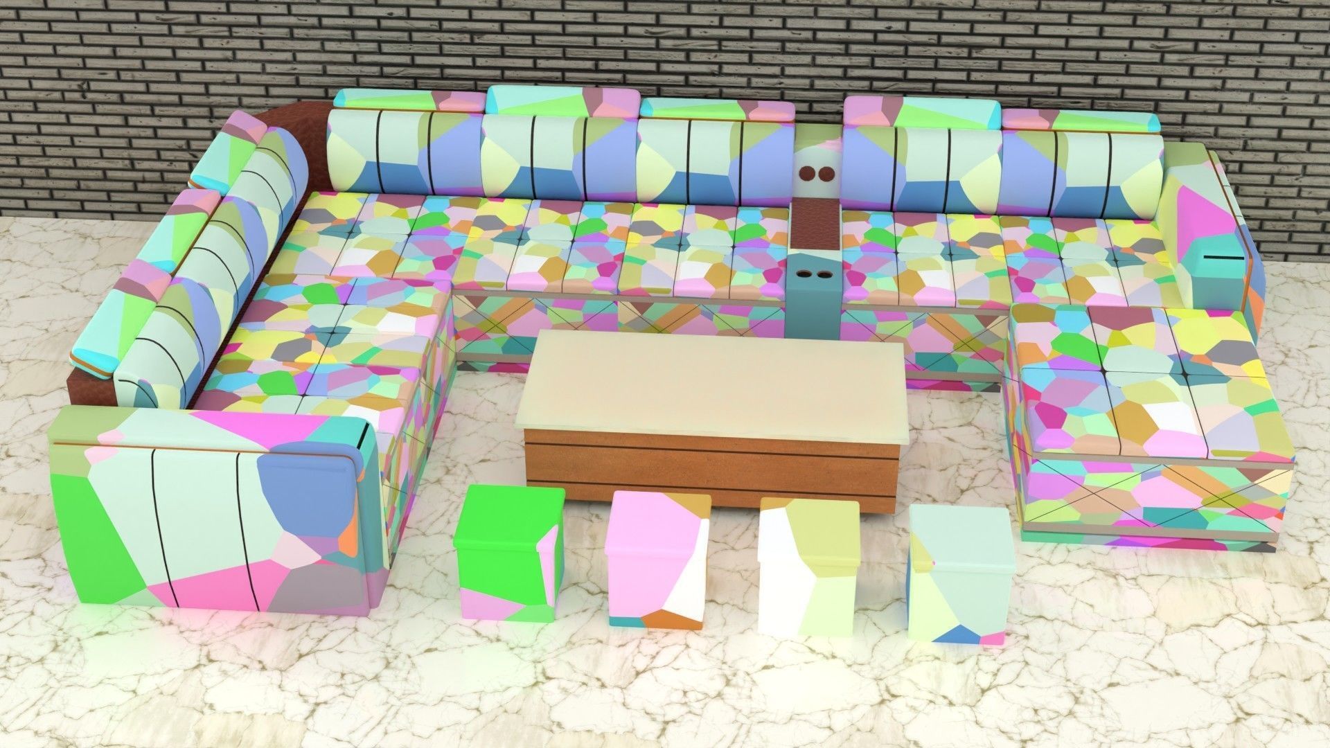 sofa set 006 3D model_25