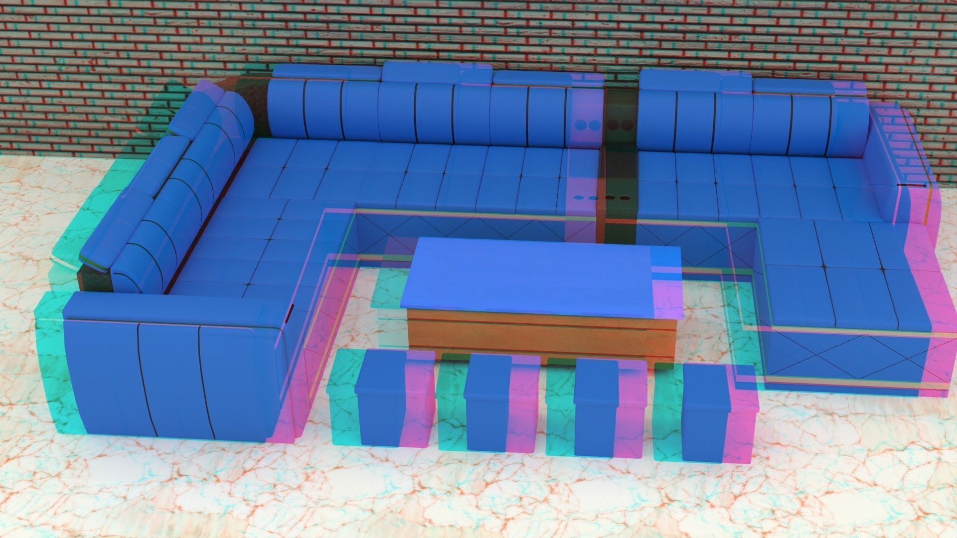 sofa set 006 3D model_12