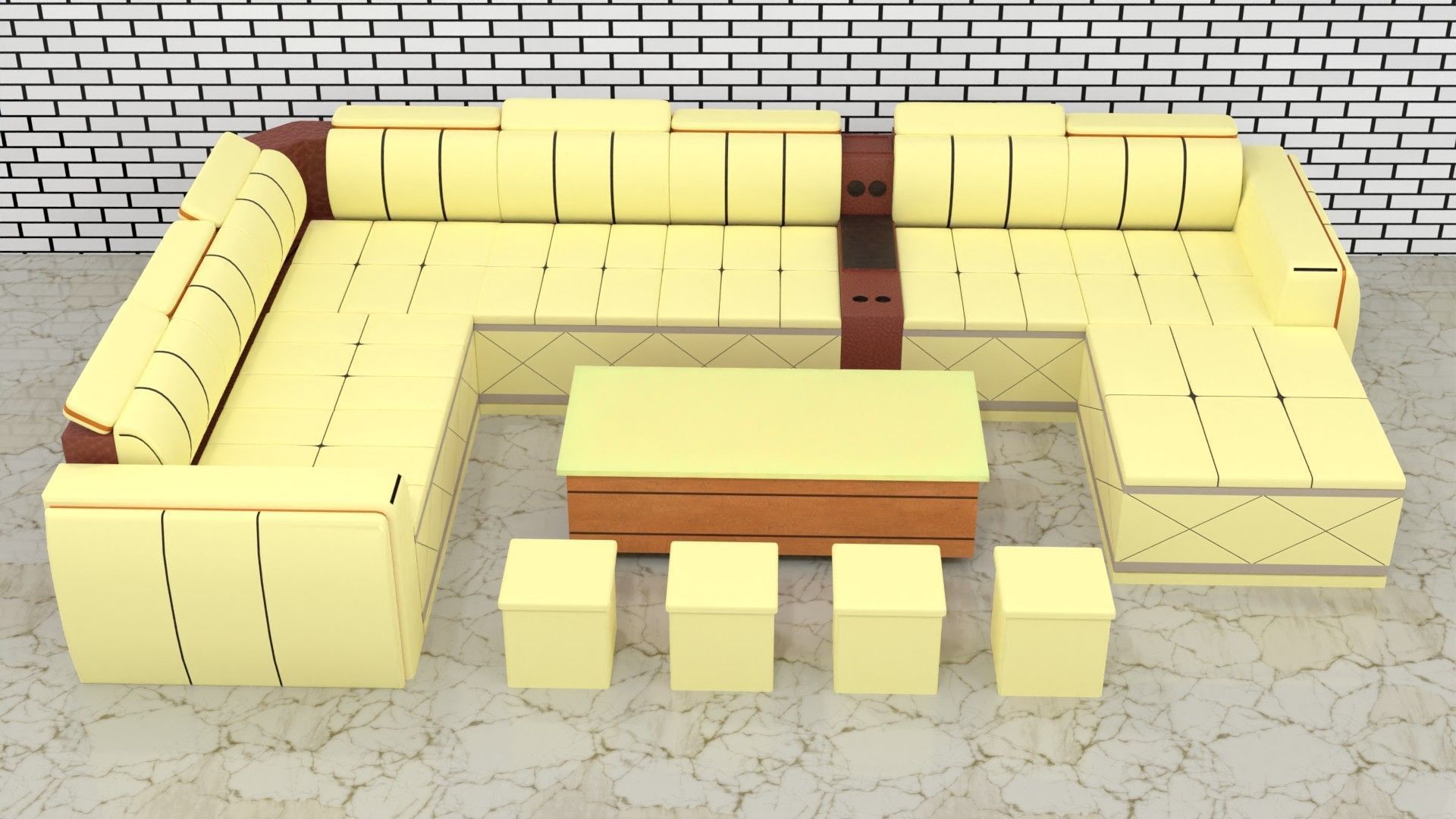 sofa set 006 3D model_13