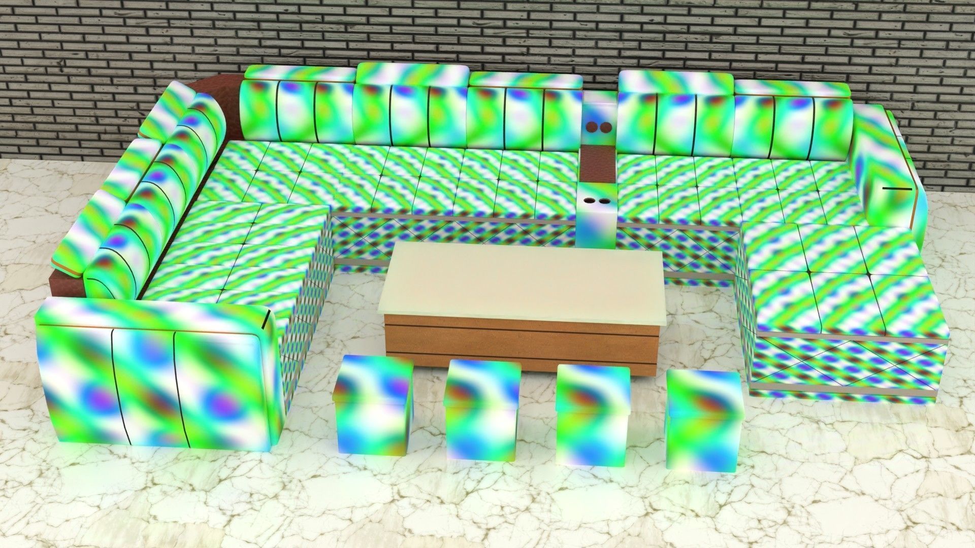 sofa set 006 3D model_11