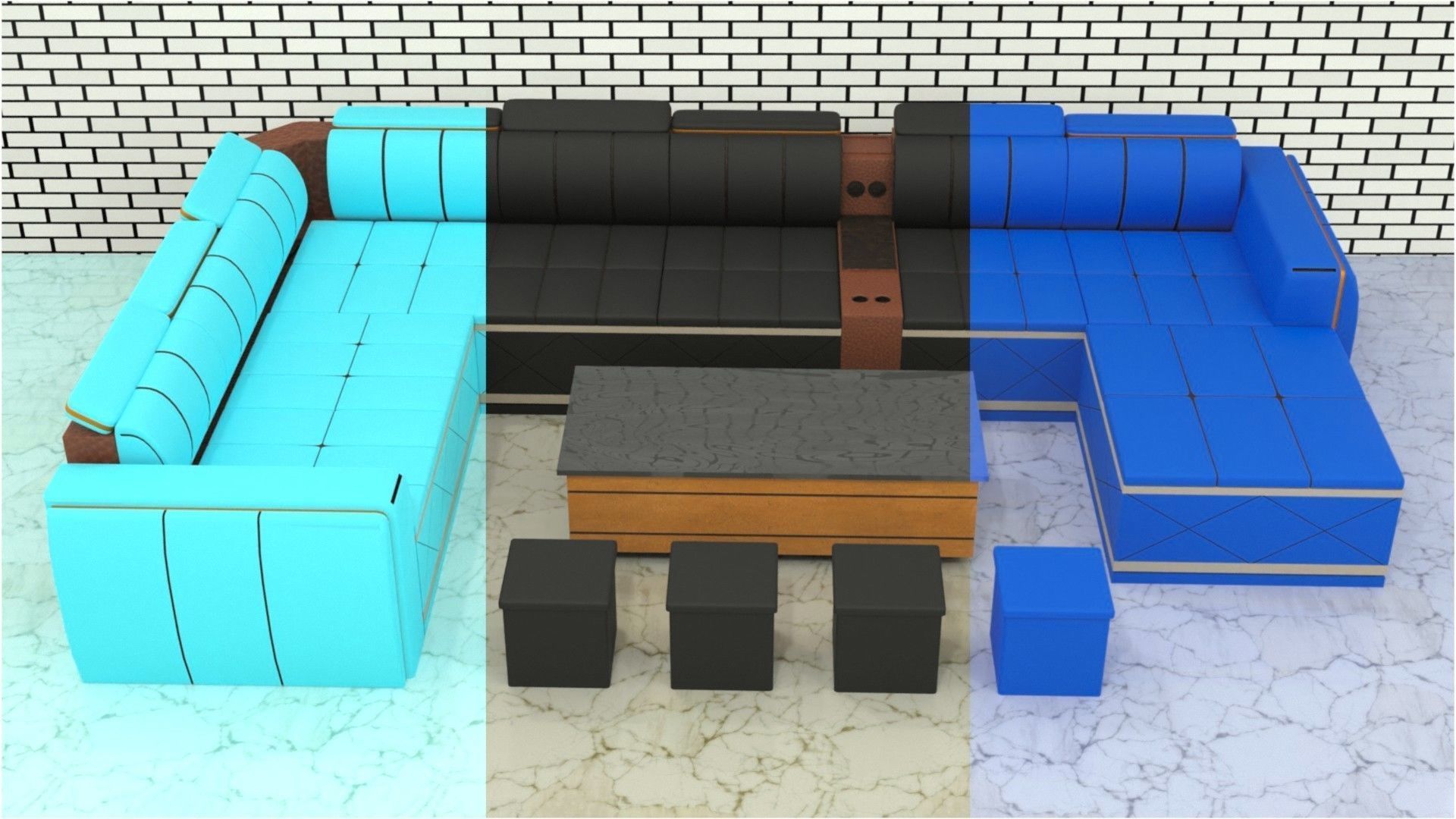 sofa set 006 3D model_22