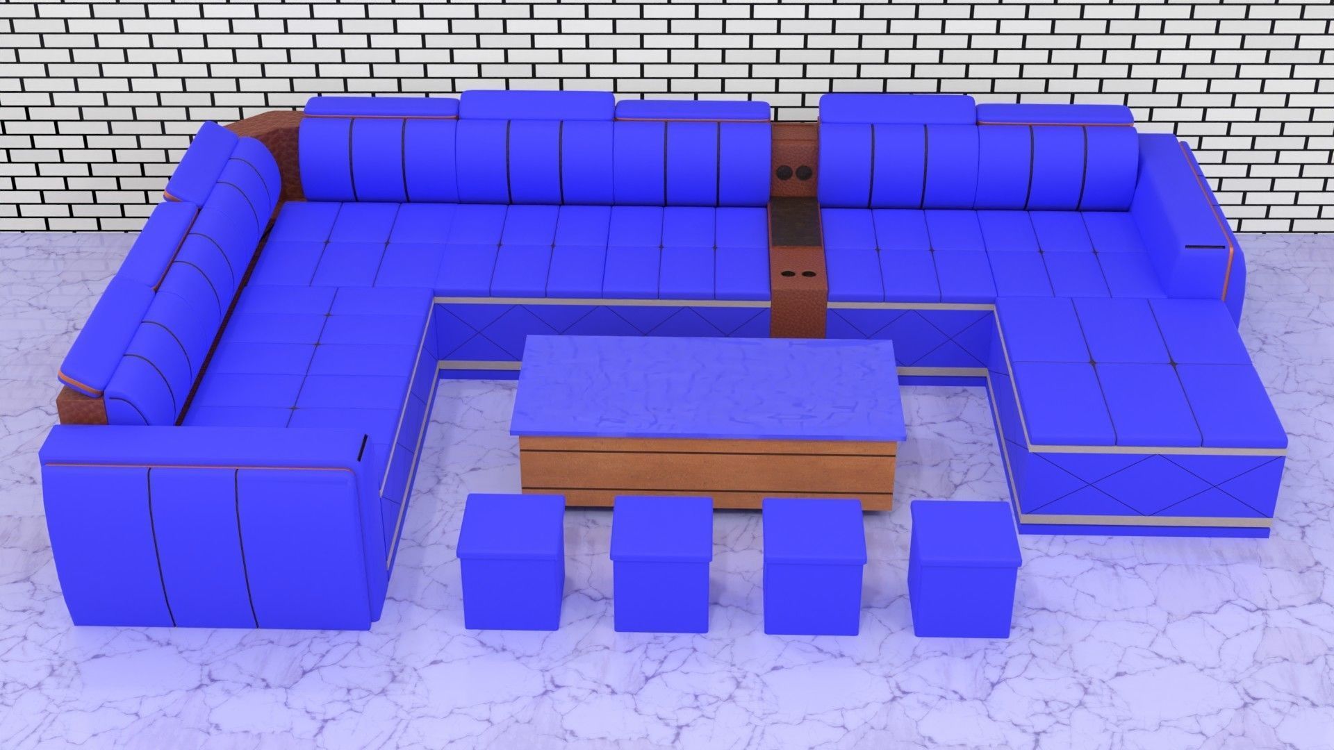 sofa set 006 3D model_24