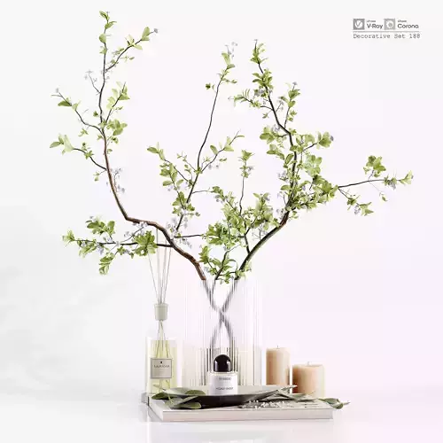 Decorative Set 188 Low-poly 3D model