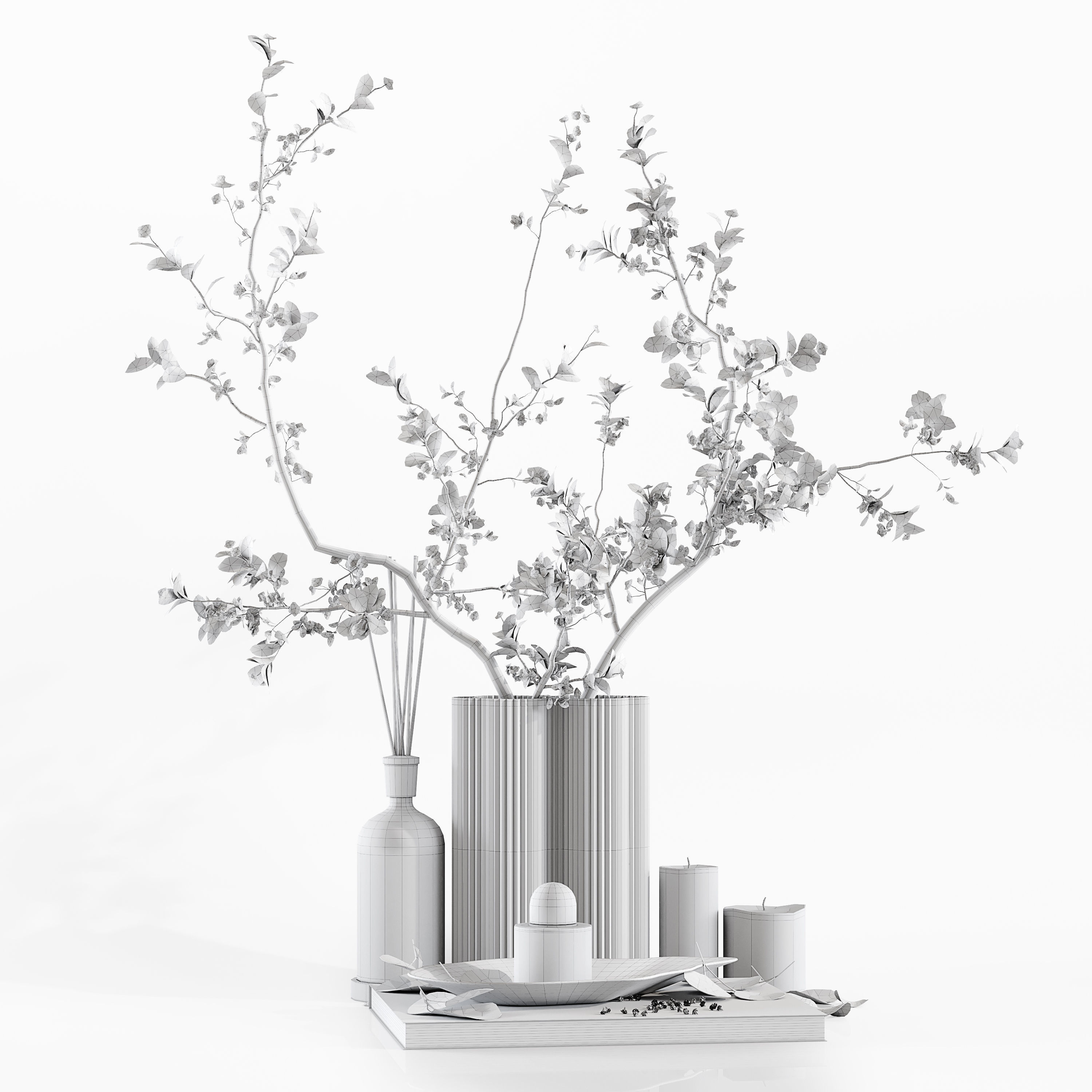 Decorative Set 188 Low-poly 3D model_4